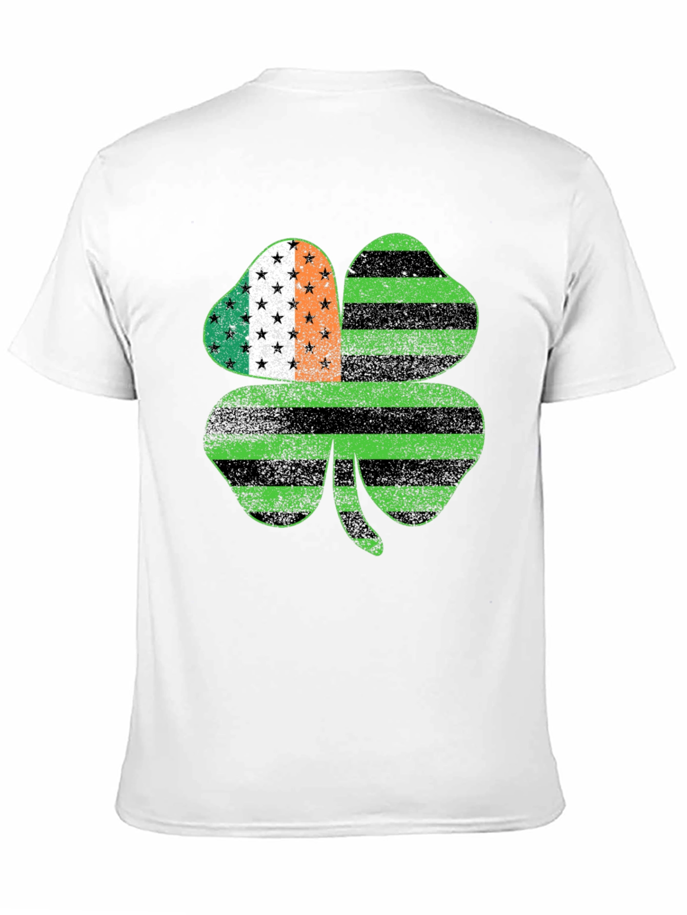 Shamrock Irish American Flag Graphic Tee