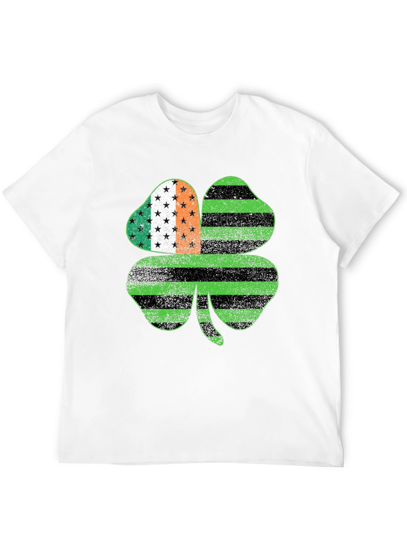 Shamrock Irish American Flag Graphic Tee