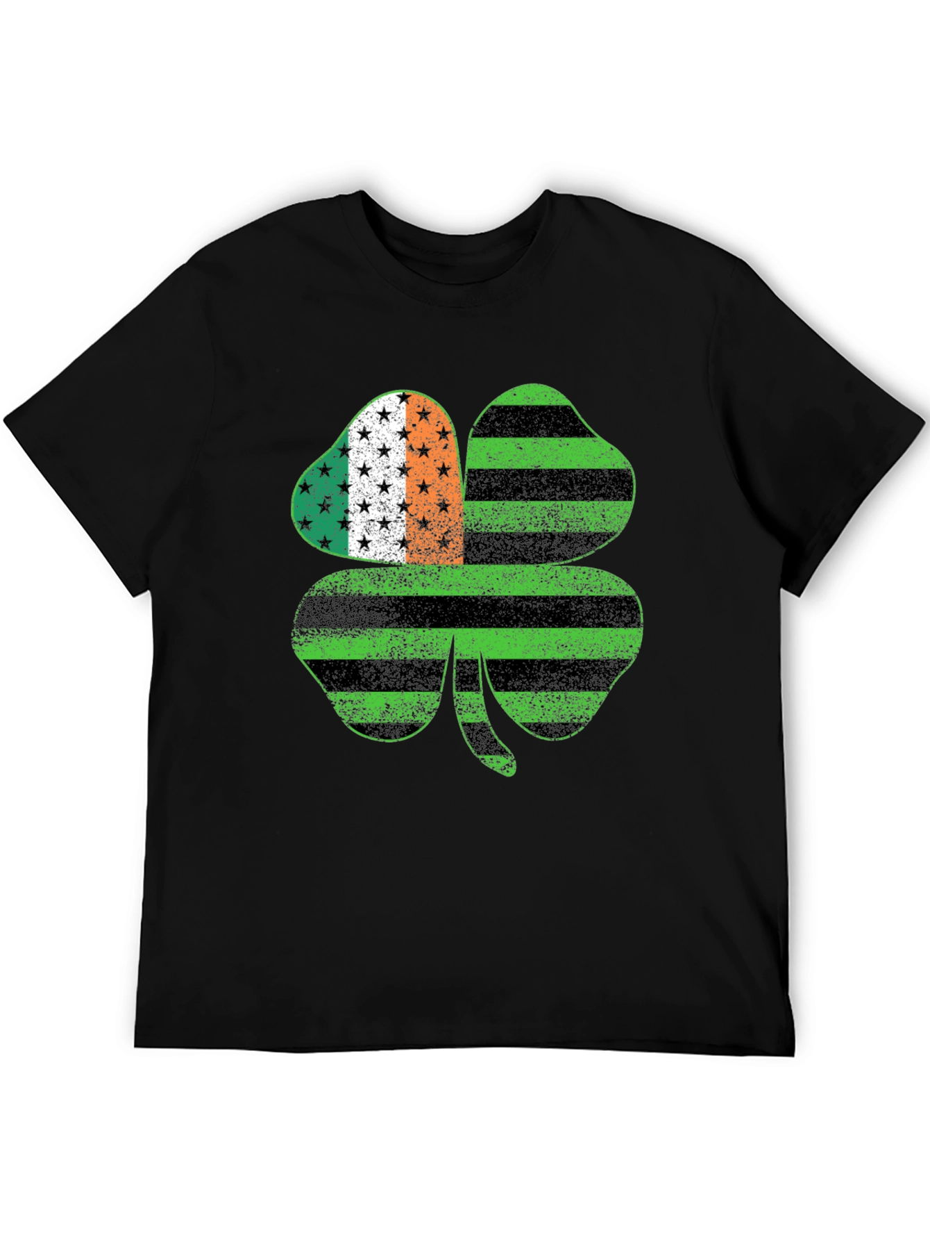 Shamrock Irish American Flag Graphic Tee