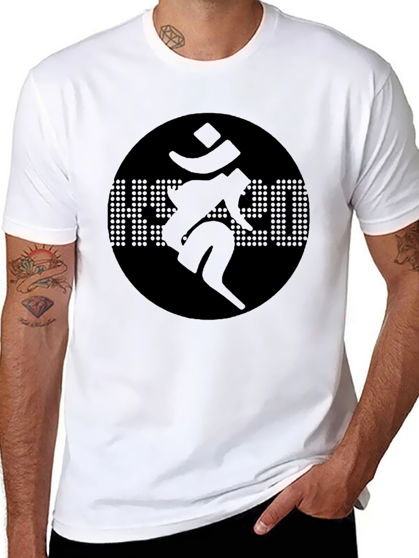 Black Graphic Tee - Om Symbol Design