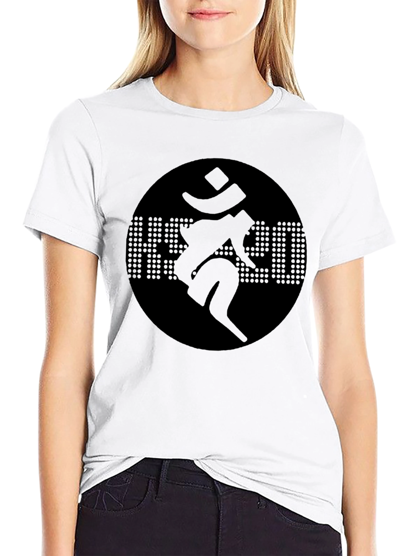 Black Graphic Tee - Om Symbol Design
