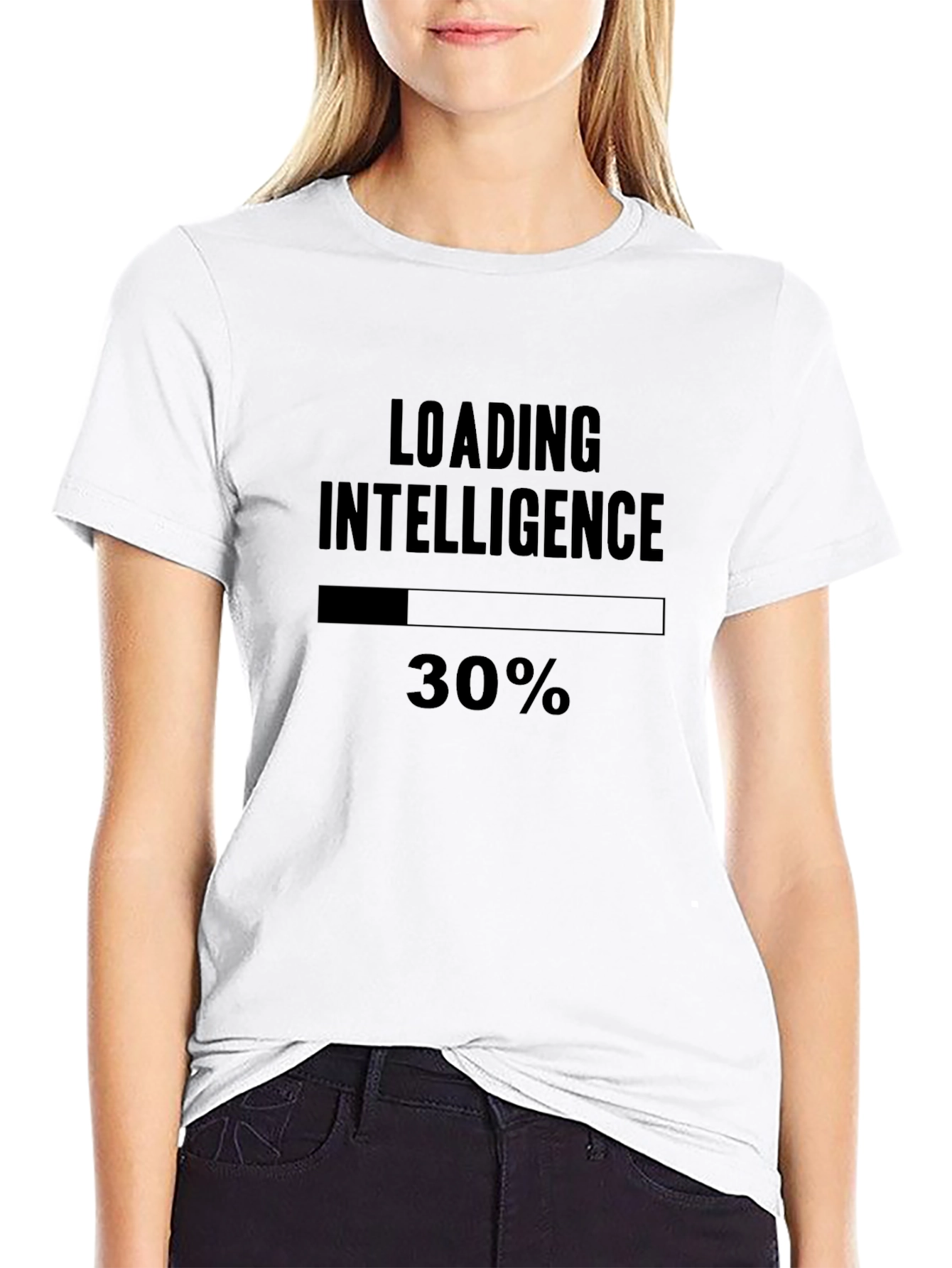 Loading Intelligence Mens Black Graphic Tee Shirt