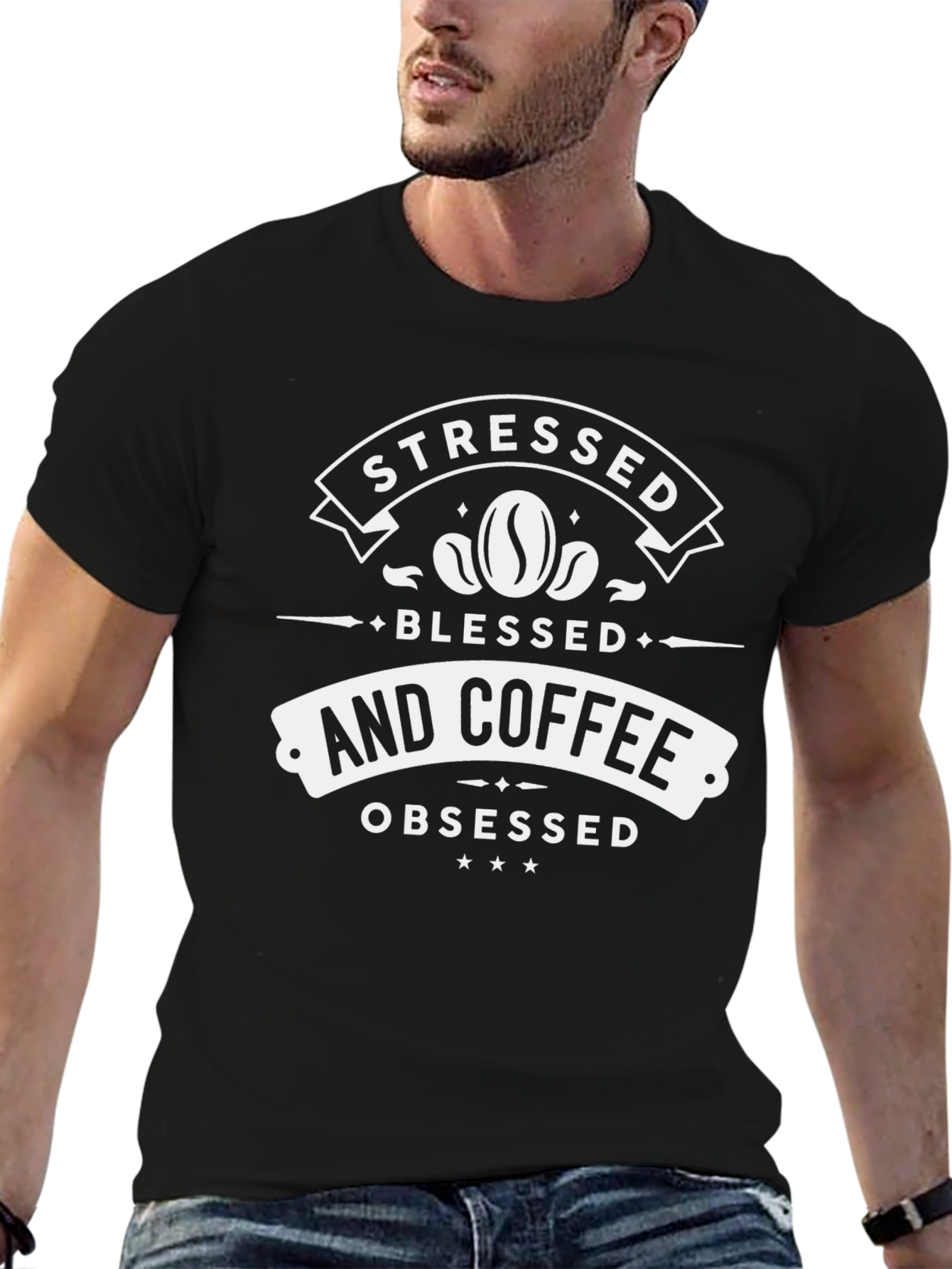 Stressed Blessed and Coffee Obsessed T-Shirt
