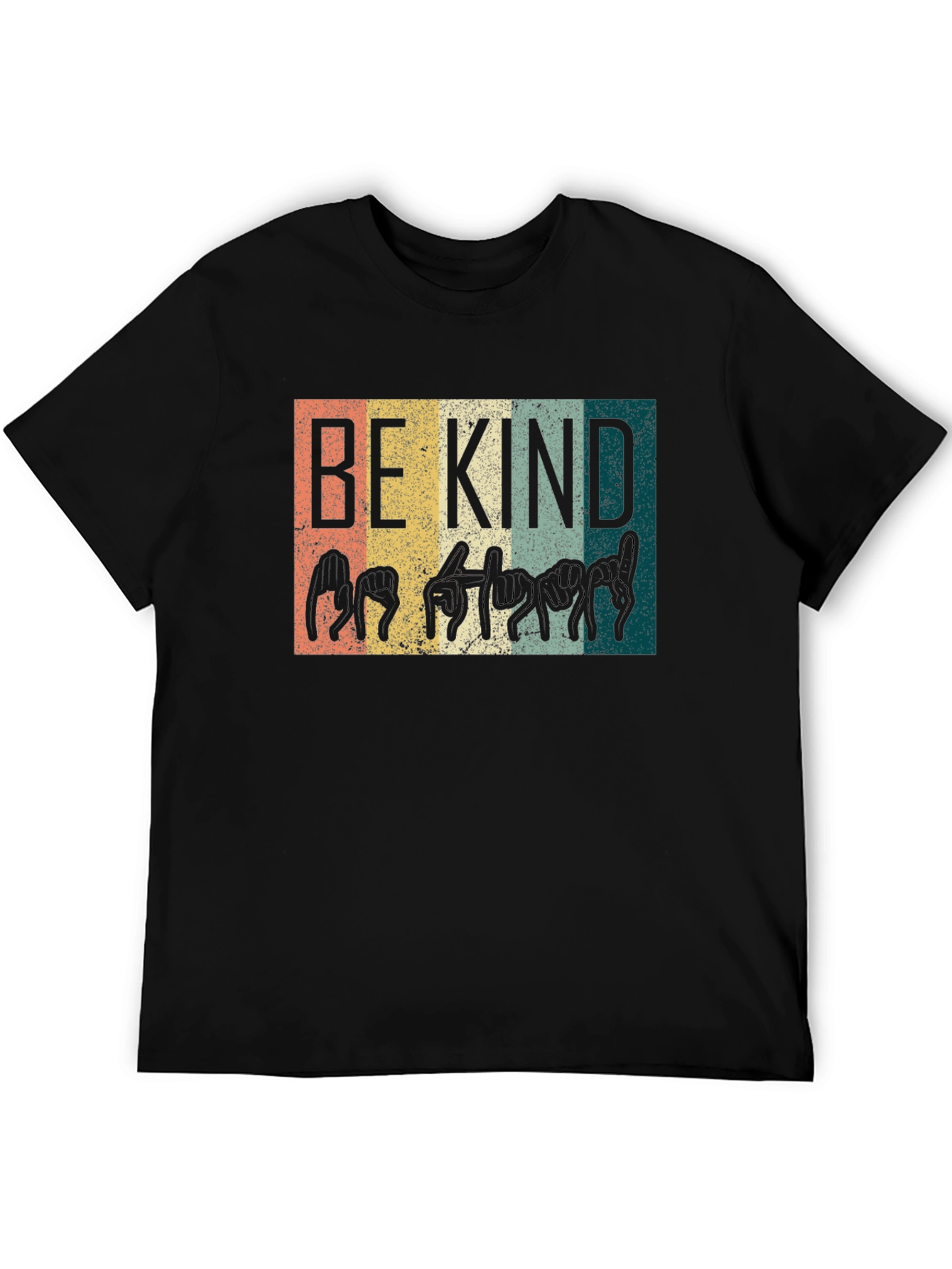 Be Kind Sign Language T-Shirt - Black
