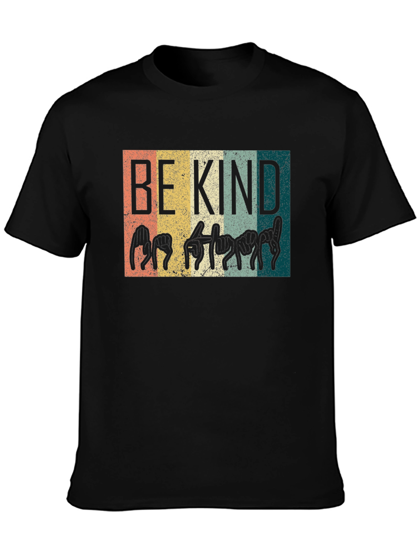 Be Kind Sign Language T-Shirt - Black
