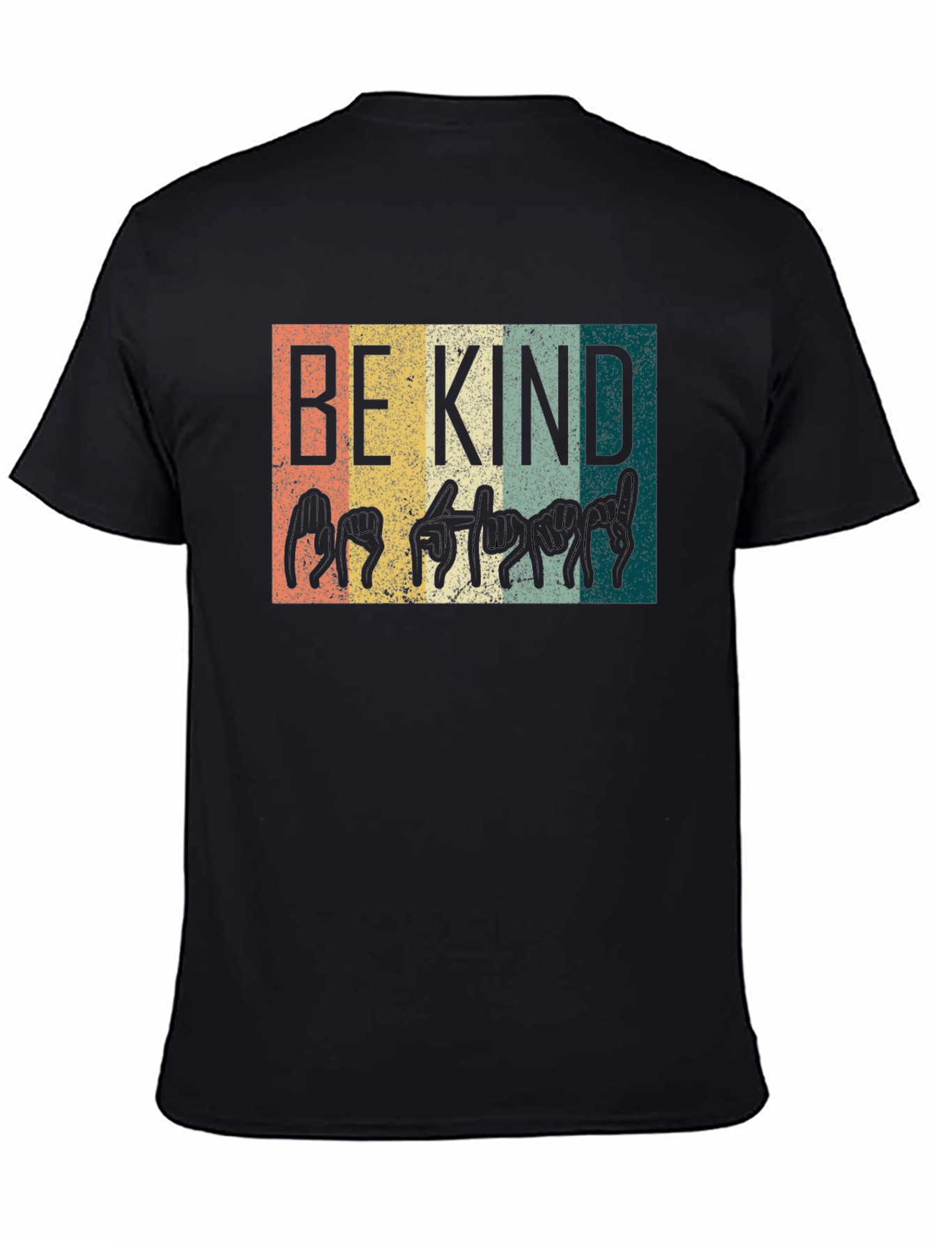 Be Kind Sign Language T-Shirt - Black