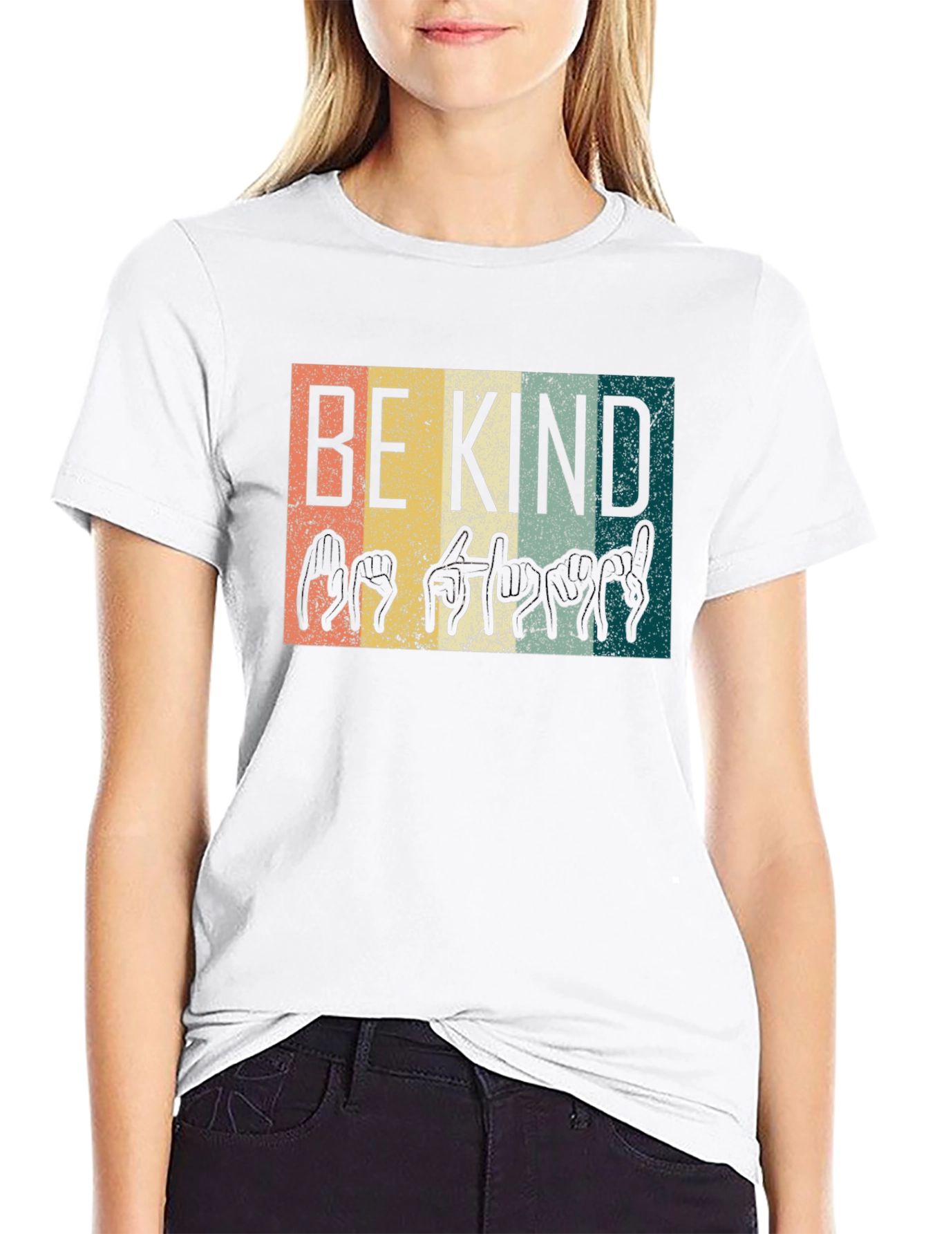 Be Kind Sign Language T-Shirt - Black