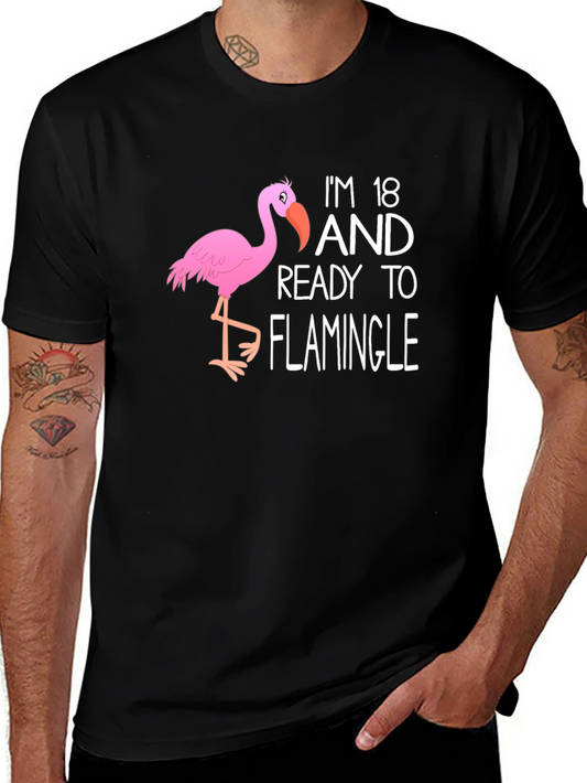 18th Birthday Flamingo T-Shirt: Ready to Flamingle
