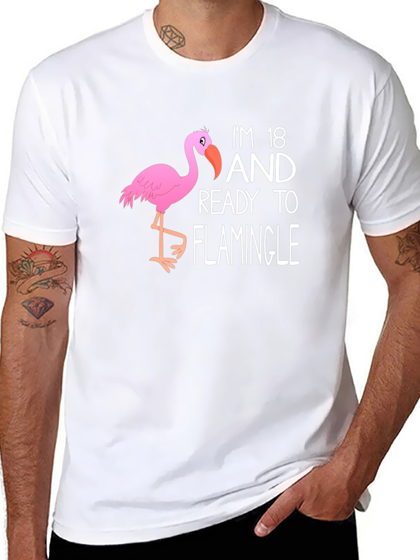 18th Birthday Flamingo T-Shirt: Ready to Flamingle