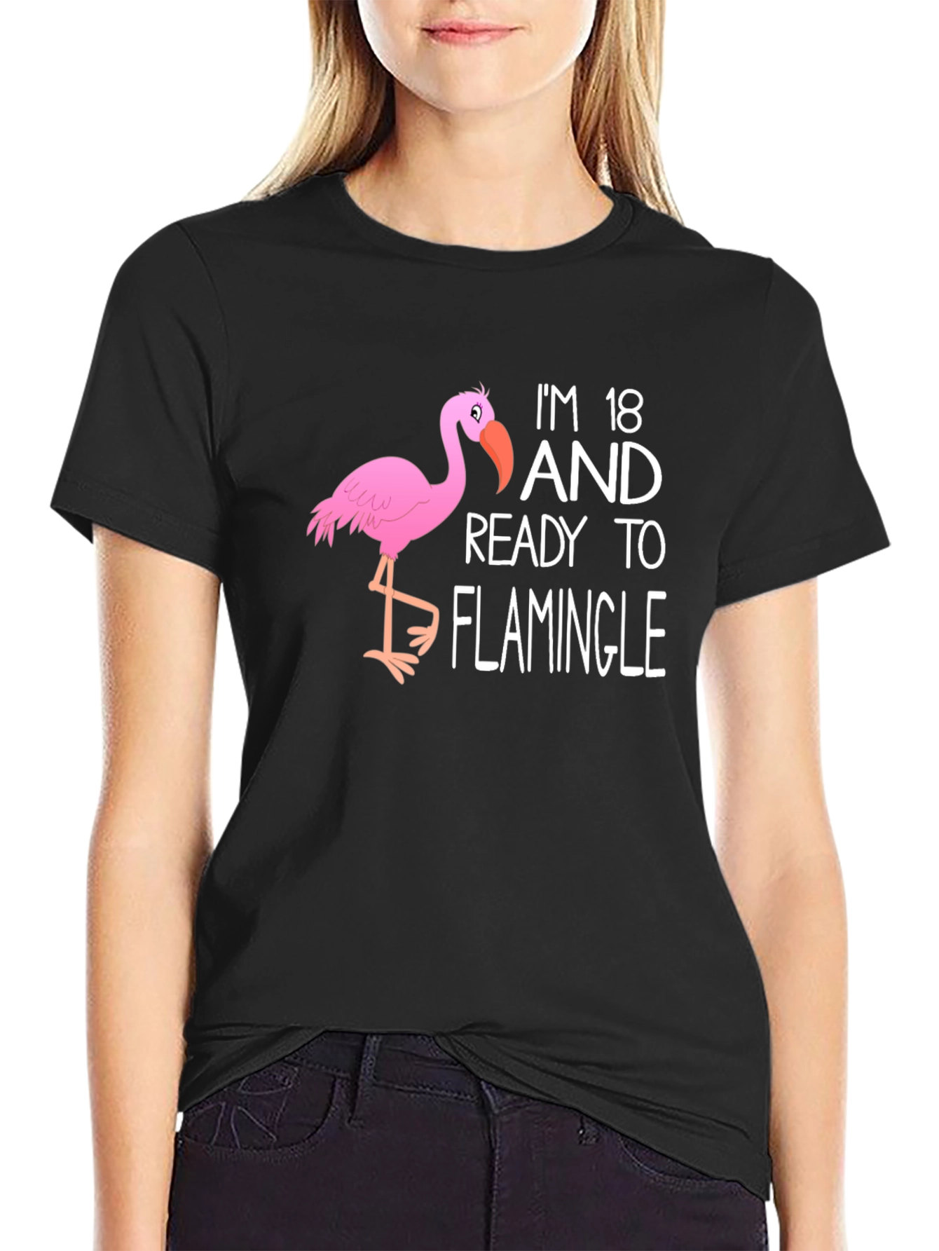 18th Birthday Flamingo T-Shirt: Ready to Flamingle