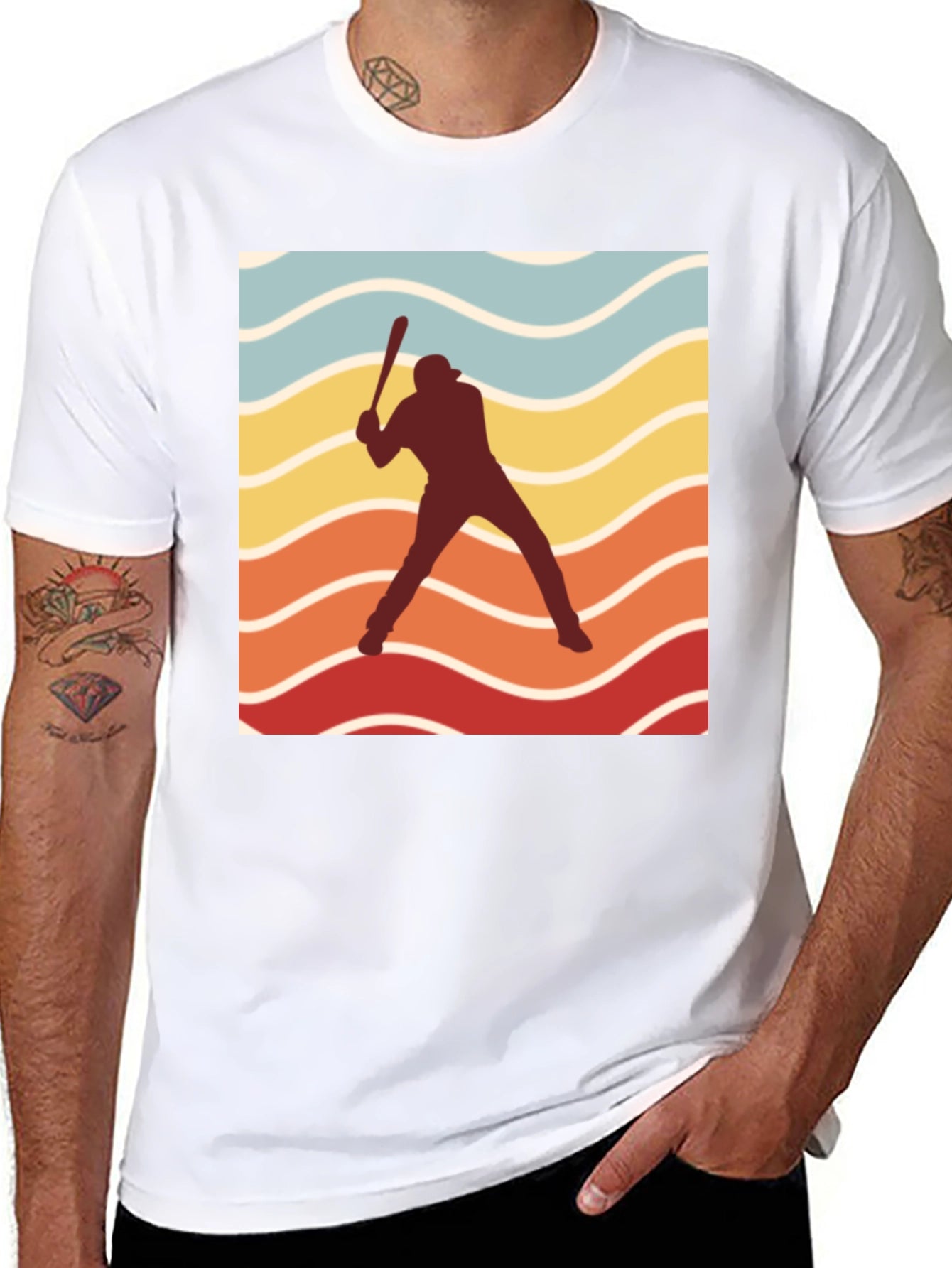 Retro Baseball Silhouette T-Shirt