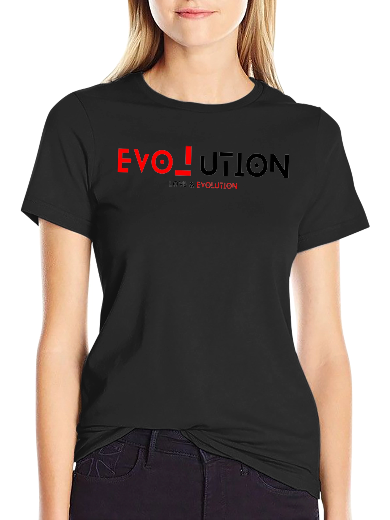 Evolution Graphic Print Black T-Shirt