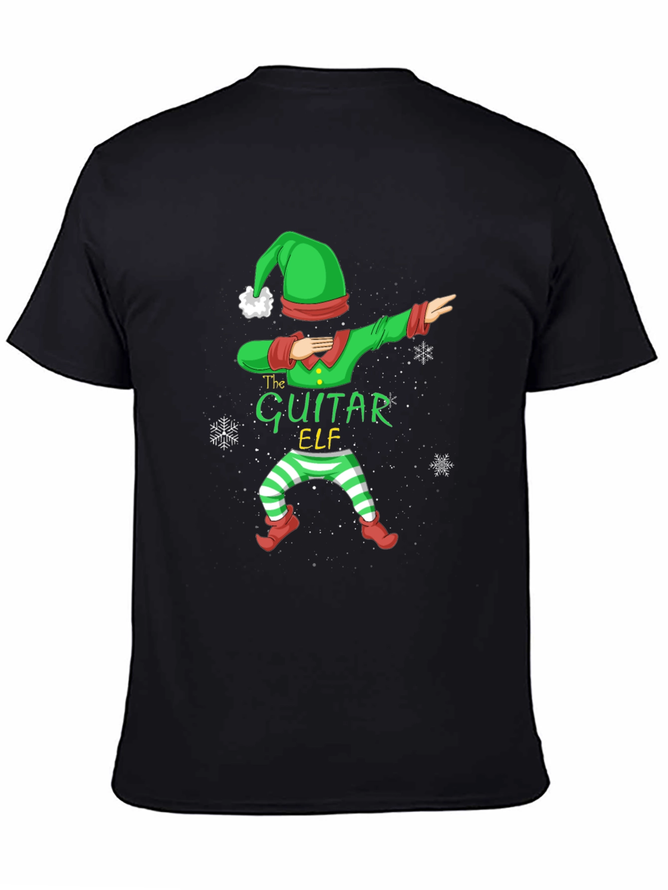 The Guitar Elf Dabbing Christmas Tee