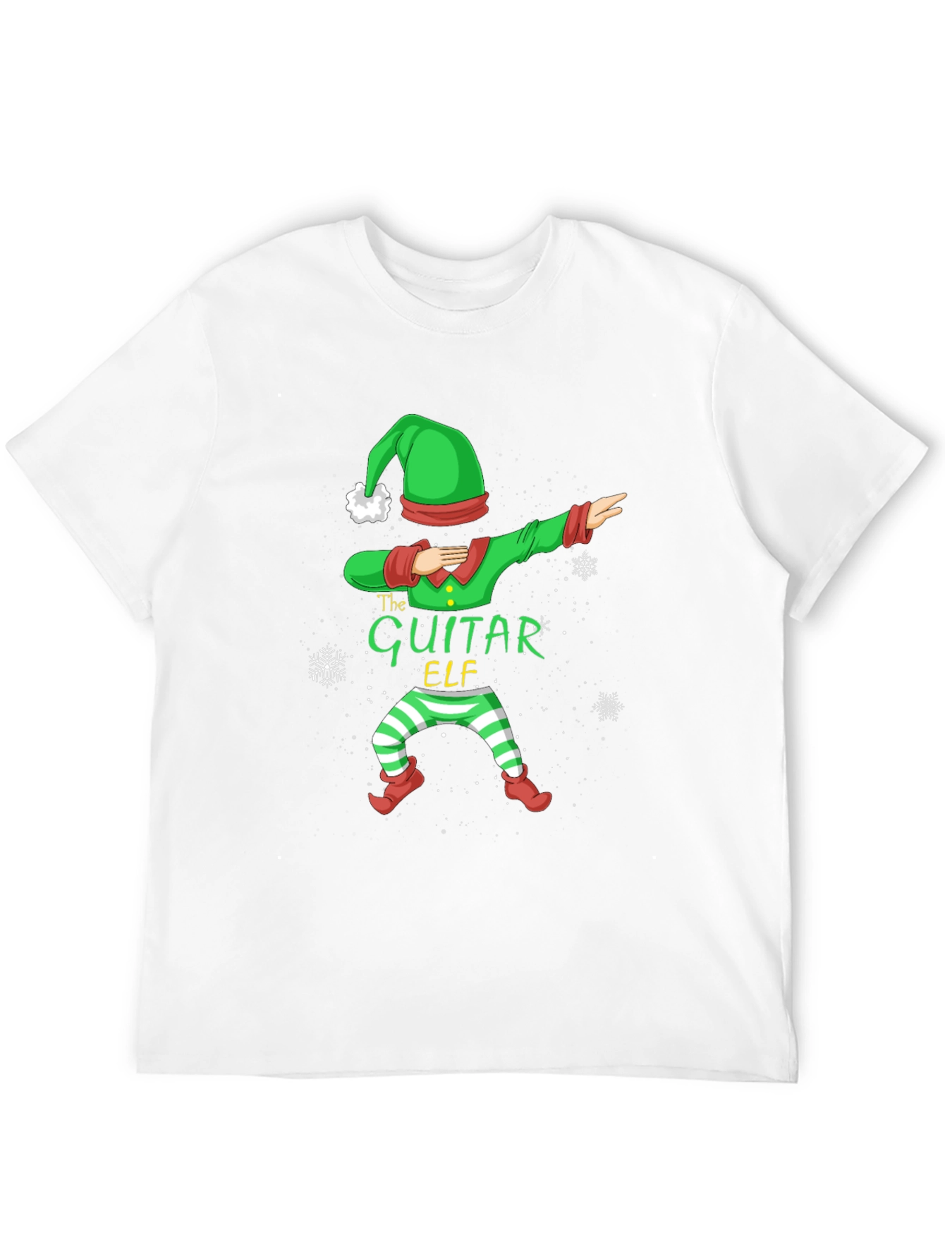 The Guitar Elf Dabbing Christmas Tee