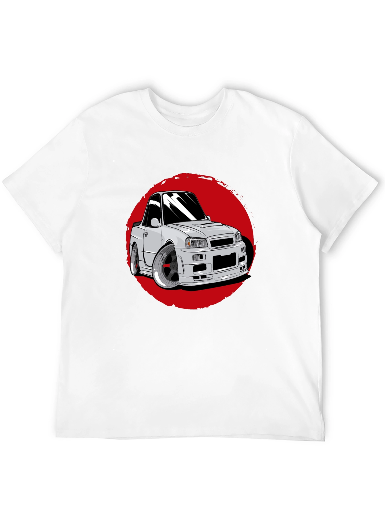 Car Graphic Tee - Red Circle Design