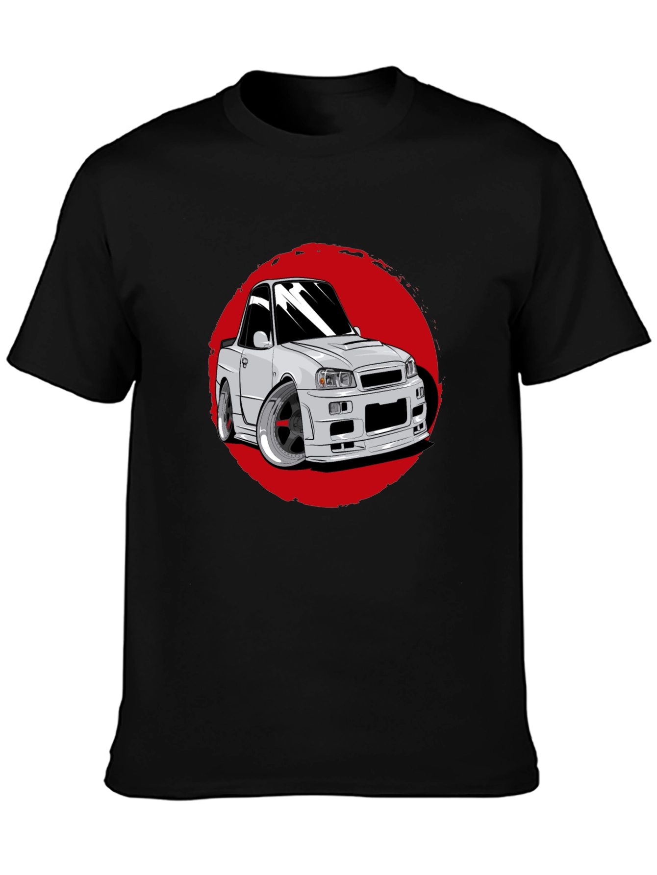 Car Graphic Tee - Red Circle Design