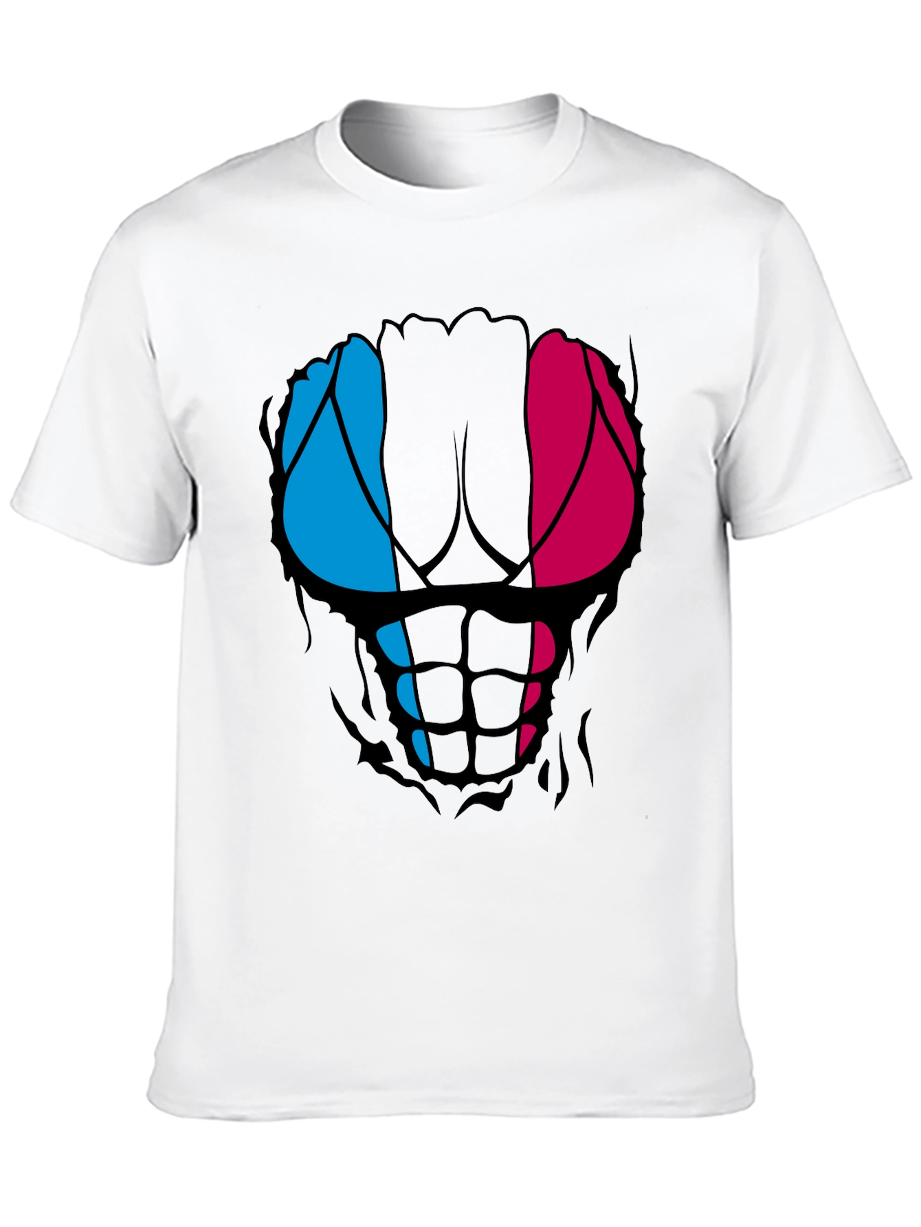Funny Ripped Abs T-Shirt - Muscled Physique Design
