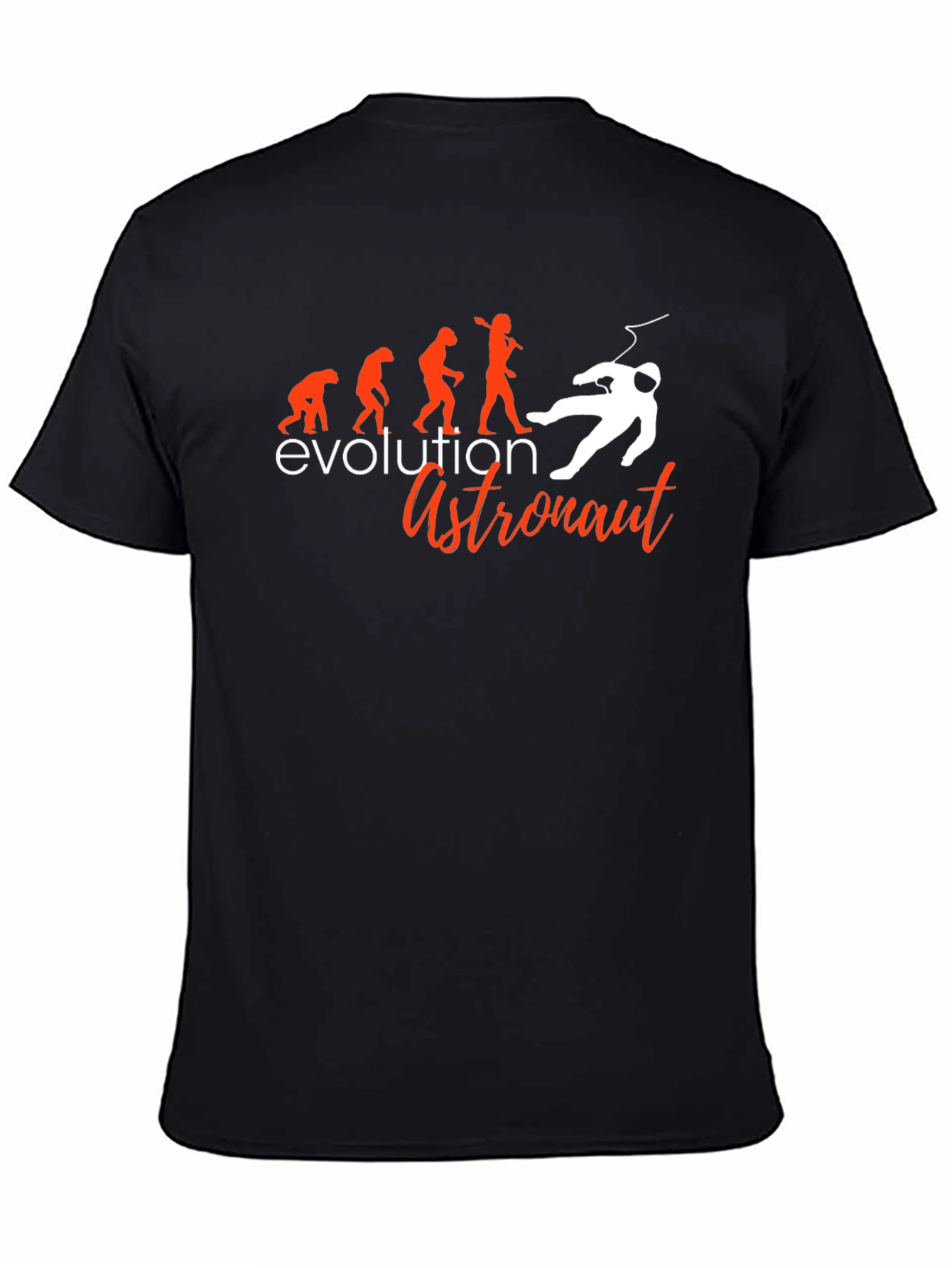 Evolution Astronaut Graphic T-Shirt - Black