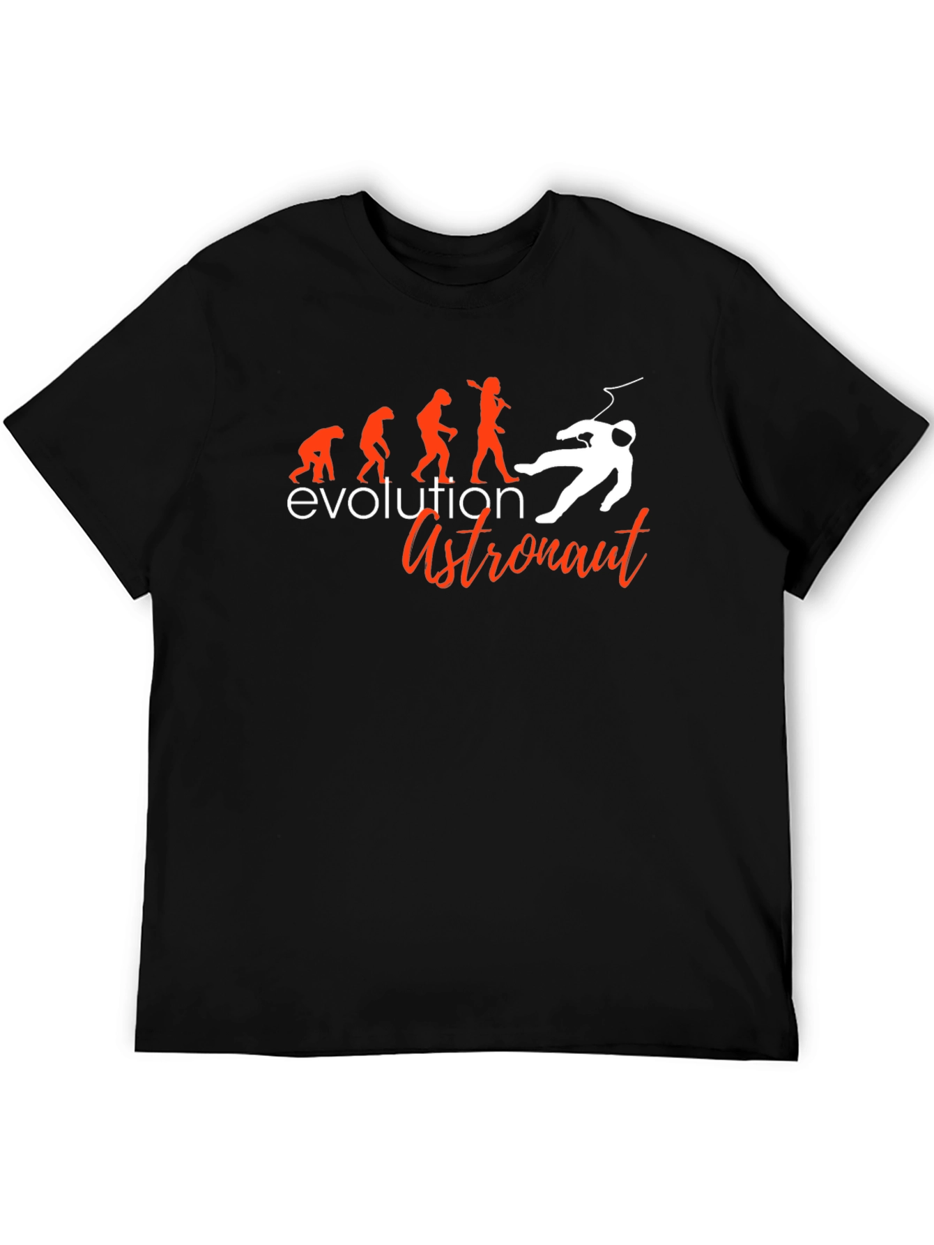 Evolution Astronaut Graphic T-Shirt - Black