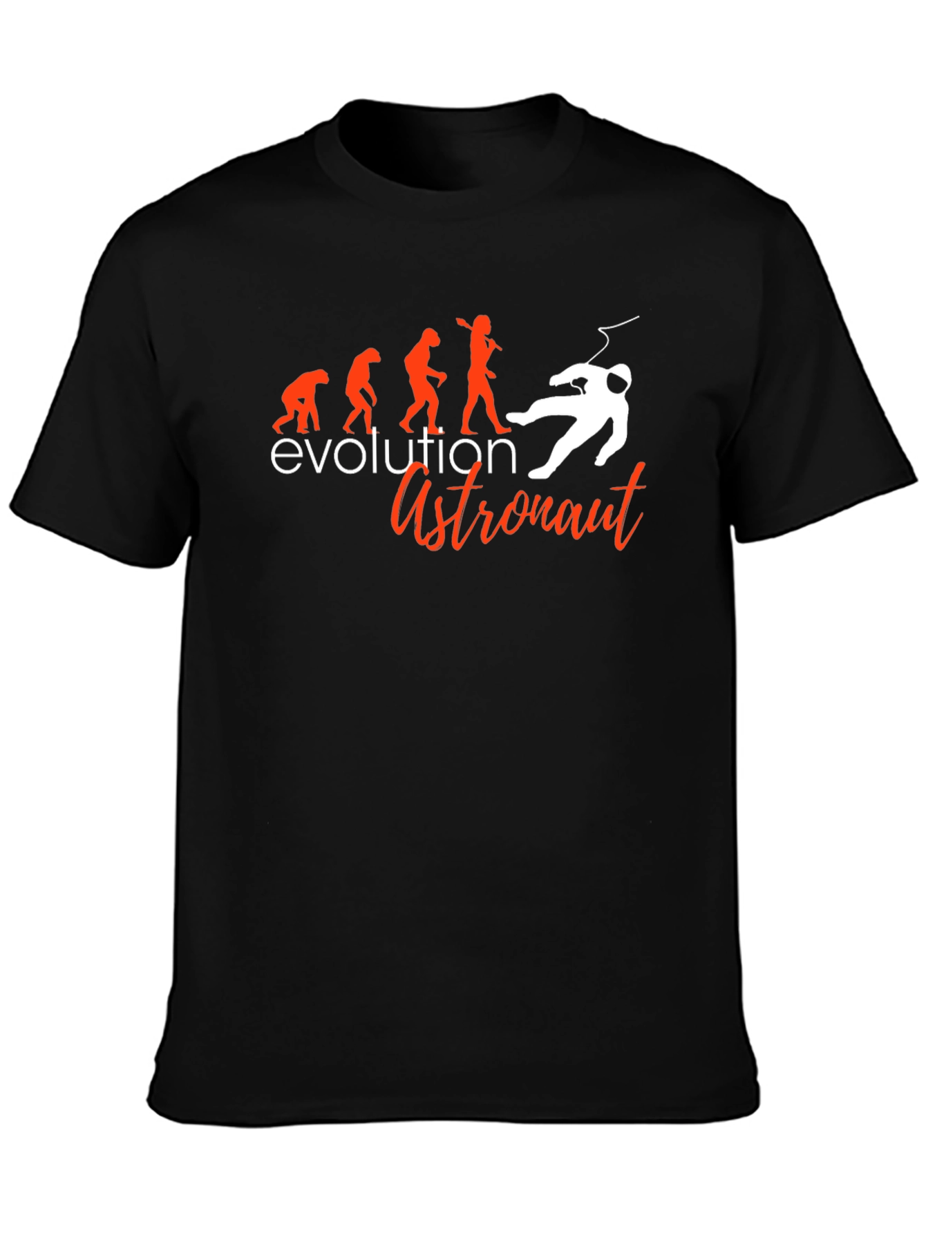 Evolution Astronaut Graphic T-Shirt - Black