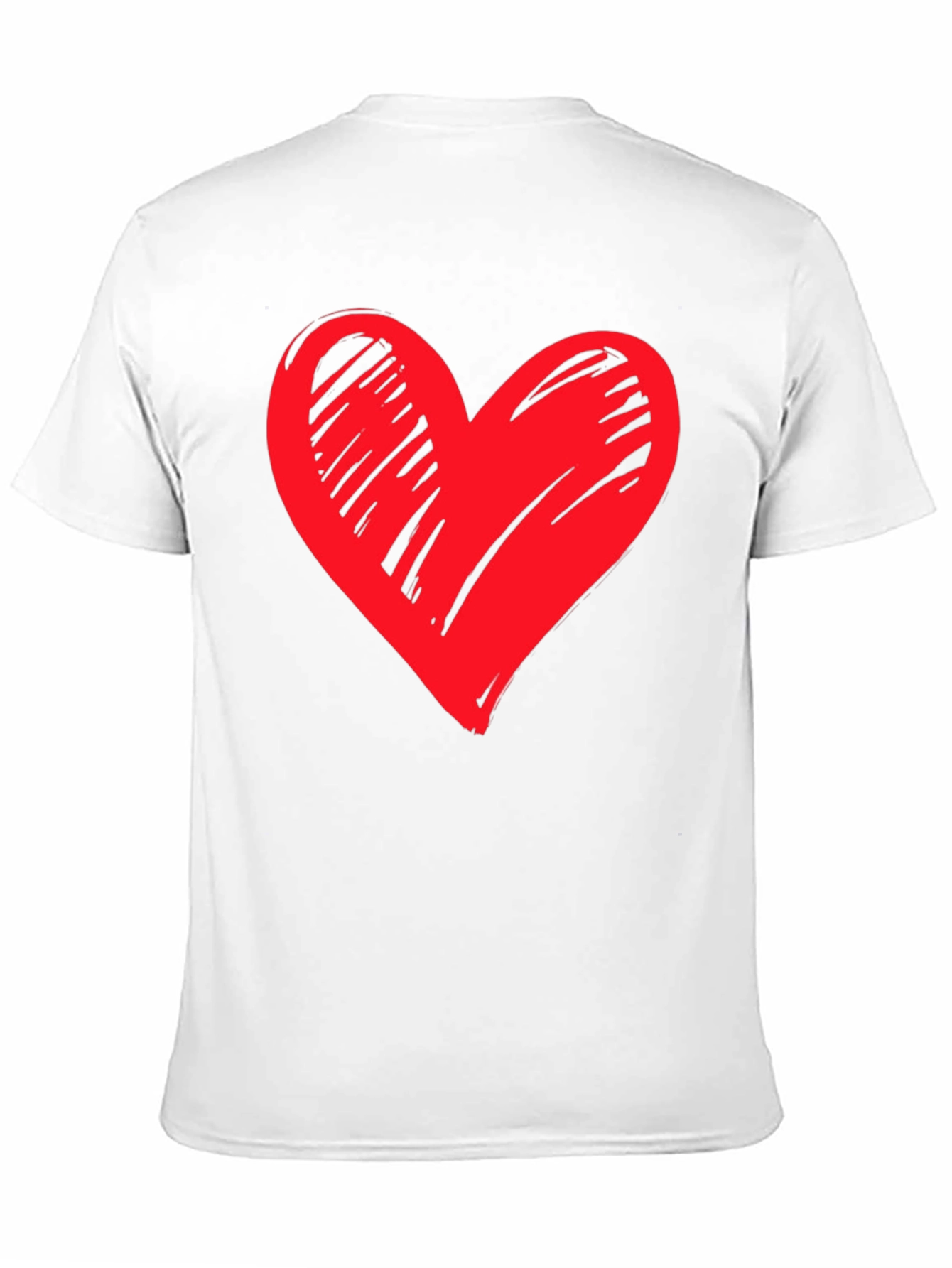 Heart Graphic Black T-Shirt Casual Tee