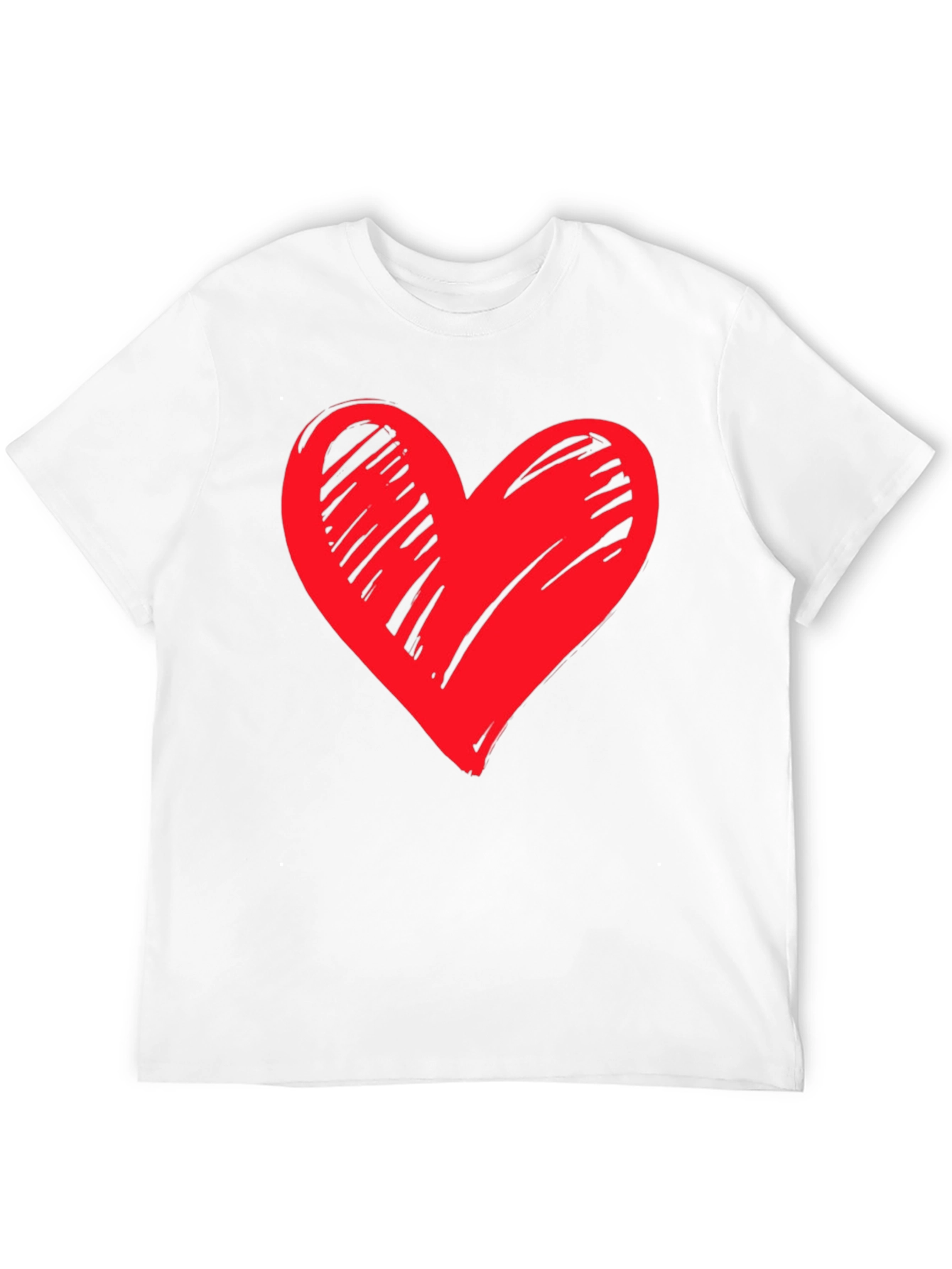 Heart Graphic Black T-Shirt Casual Tee