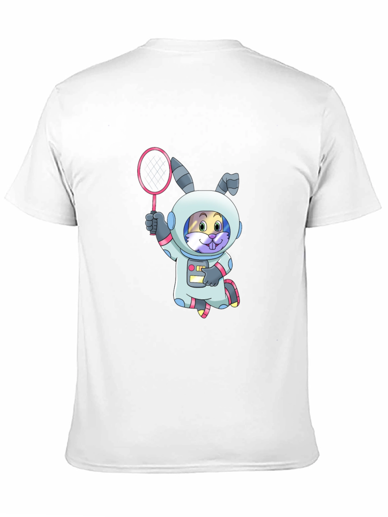 Astronaut Bunny T-Shirt - Black Cotton Graphic Tee
