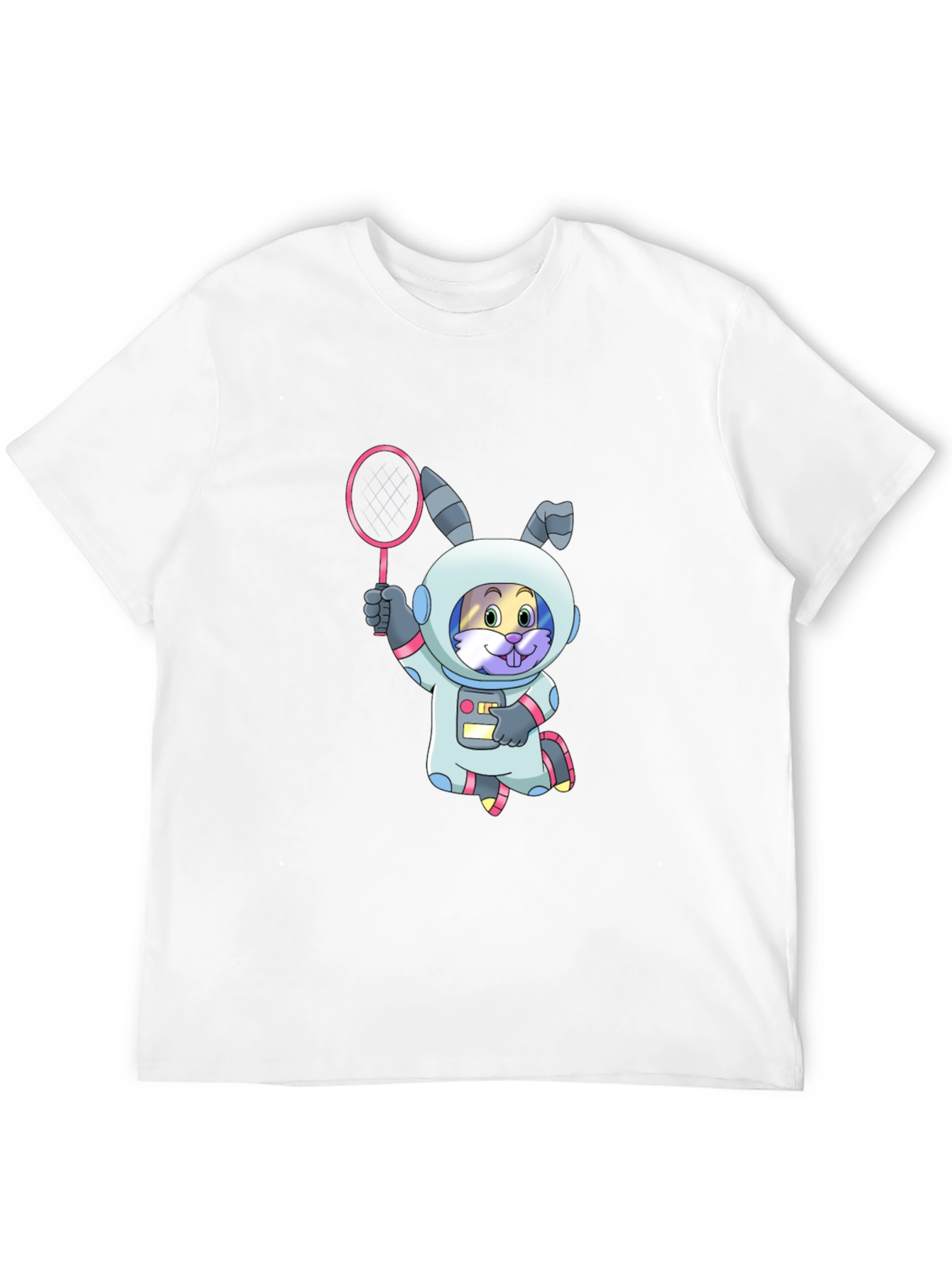 Astronaut Bunny T-Shirt - Black Cotton Graphic Tee