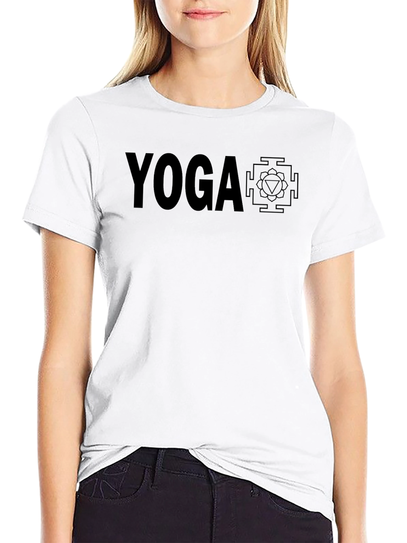 Yoga Graphic Tee - Black Comfort Fit T-Shirt