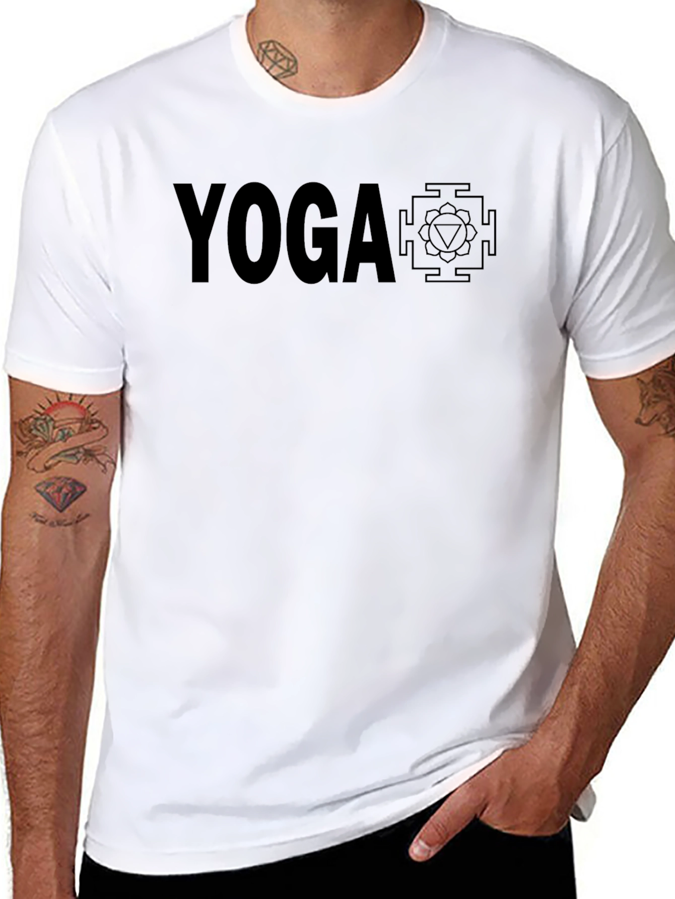 Yoga Graphic Tee - Black Comfort Fit T-Shirt