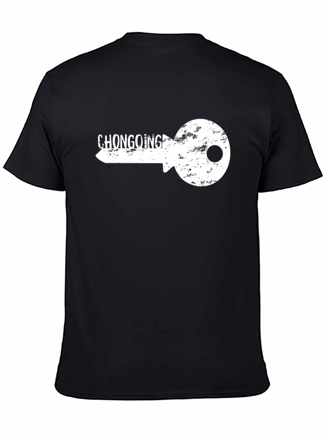 Chongoing Key Graphic Black Tee Shirt