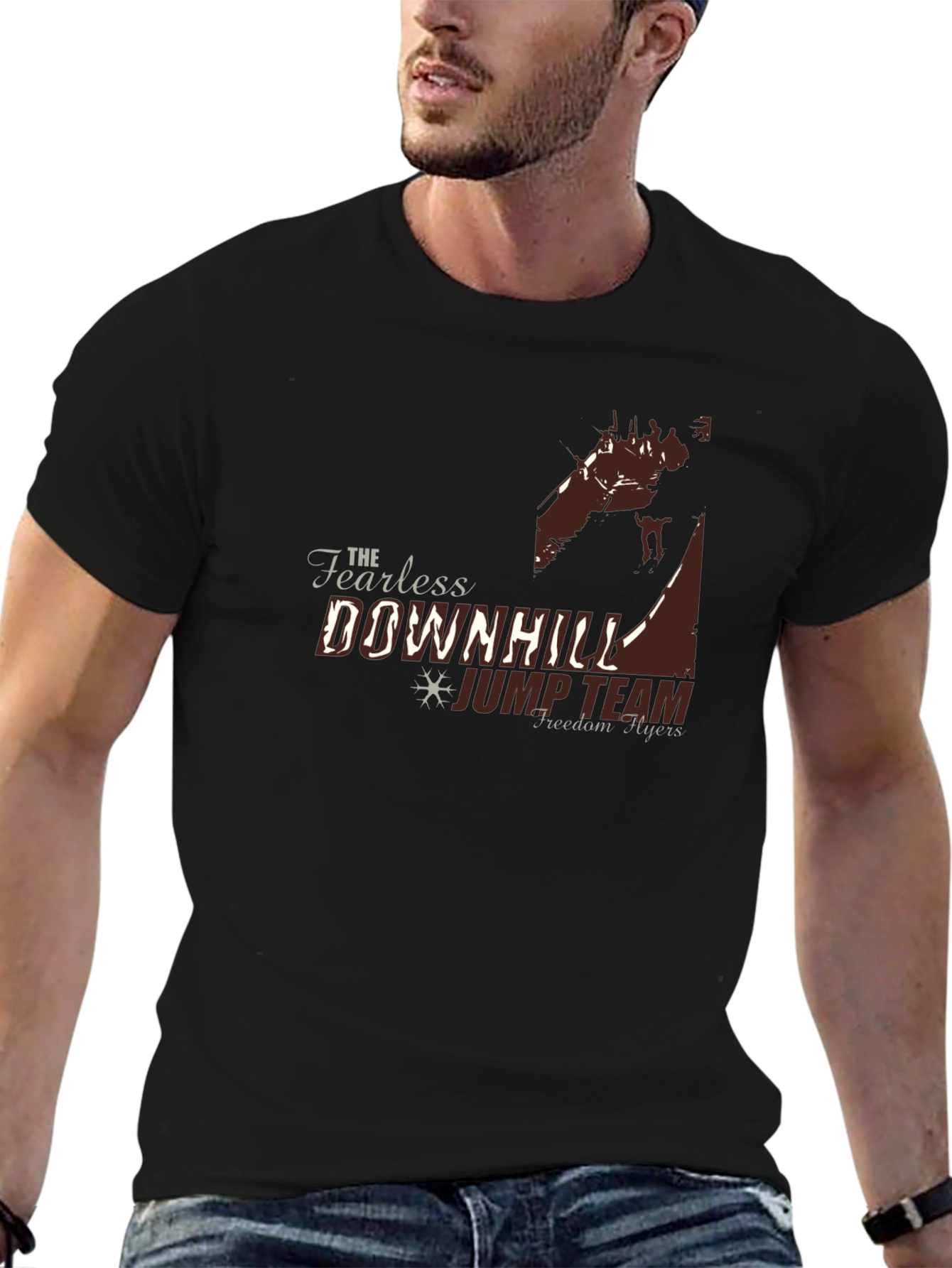 Fearless Downhill Jump Team Black Graphic Tee