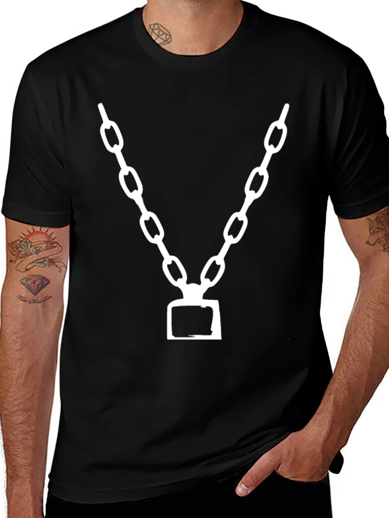 Chain Graphic T-Shirt - Modern Style