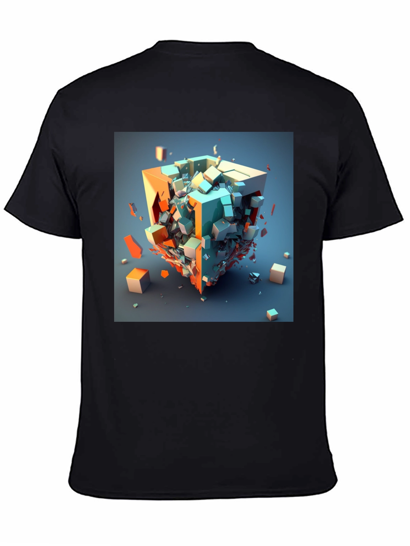 Abstract Cube Graphic Tee - Modern Art Shirt