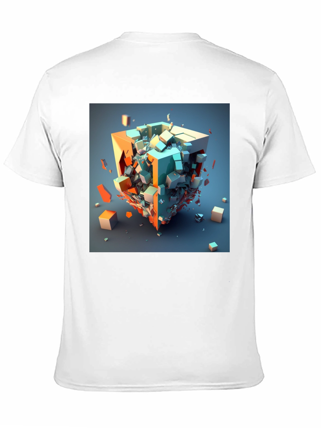 Abstract Cube Graphic Tee - Modern Art Shirt