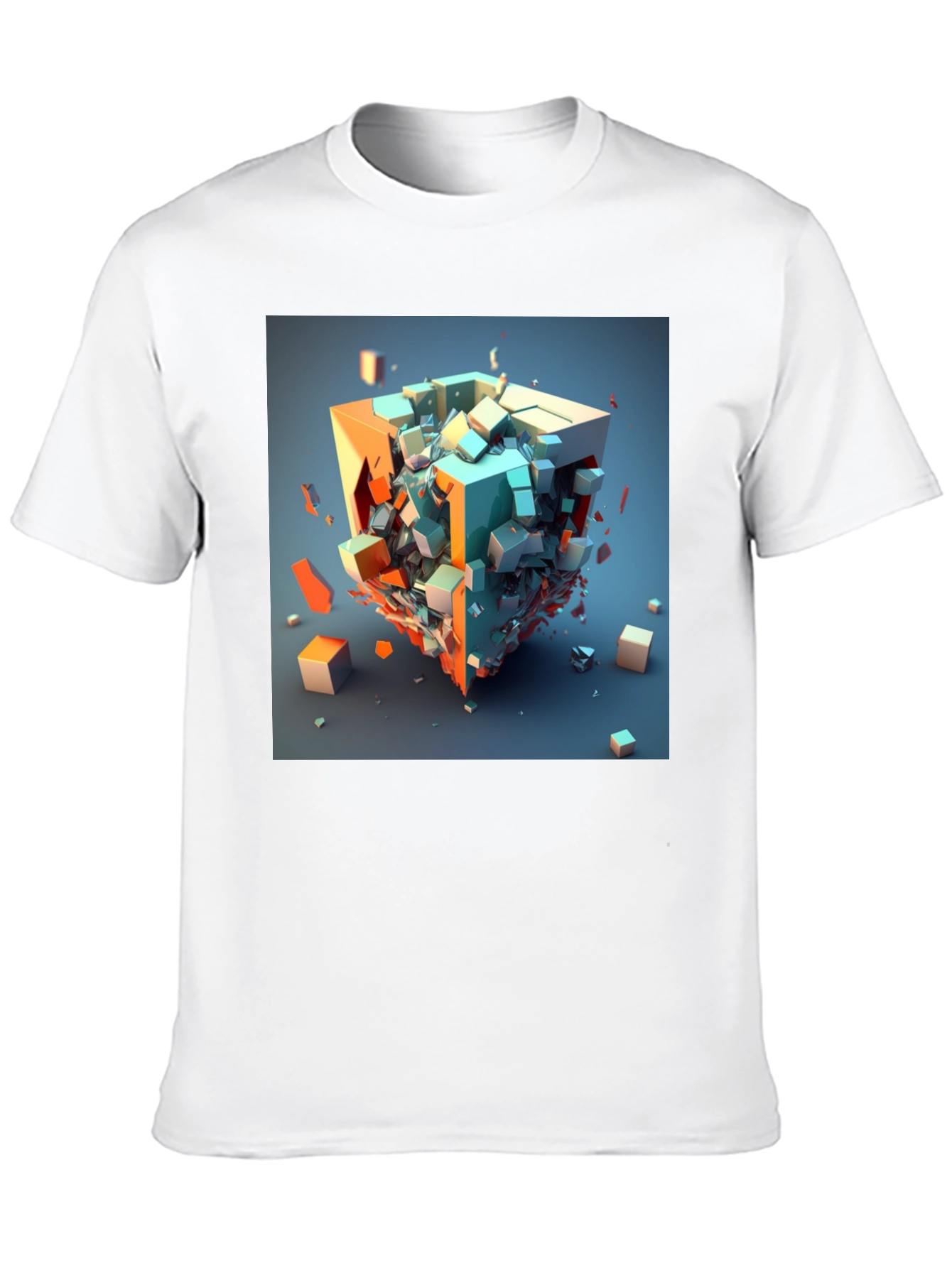 Abstract Cube Graphic Tee - Modern Art Shirt