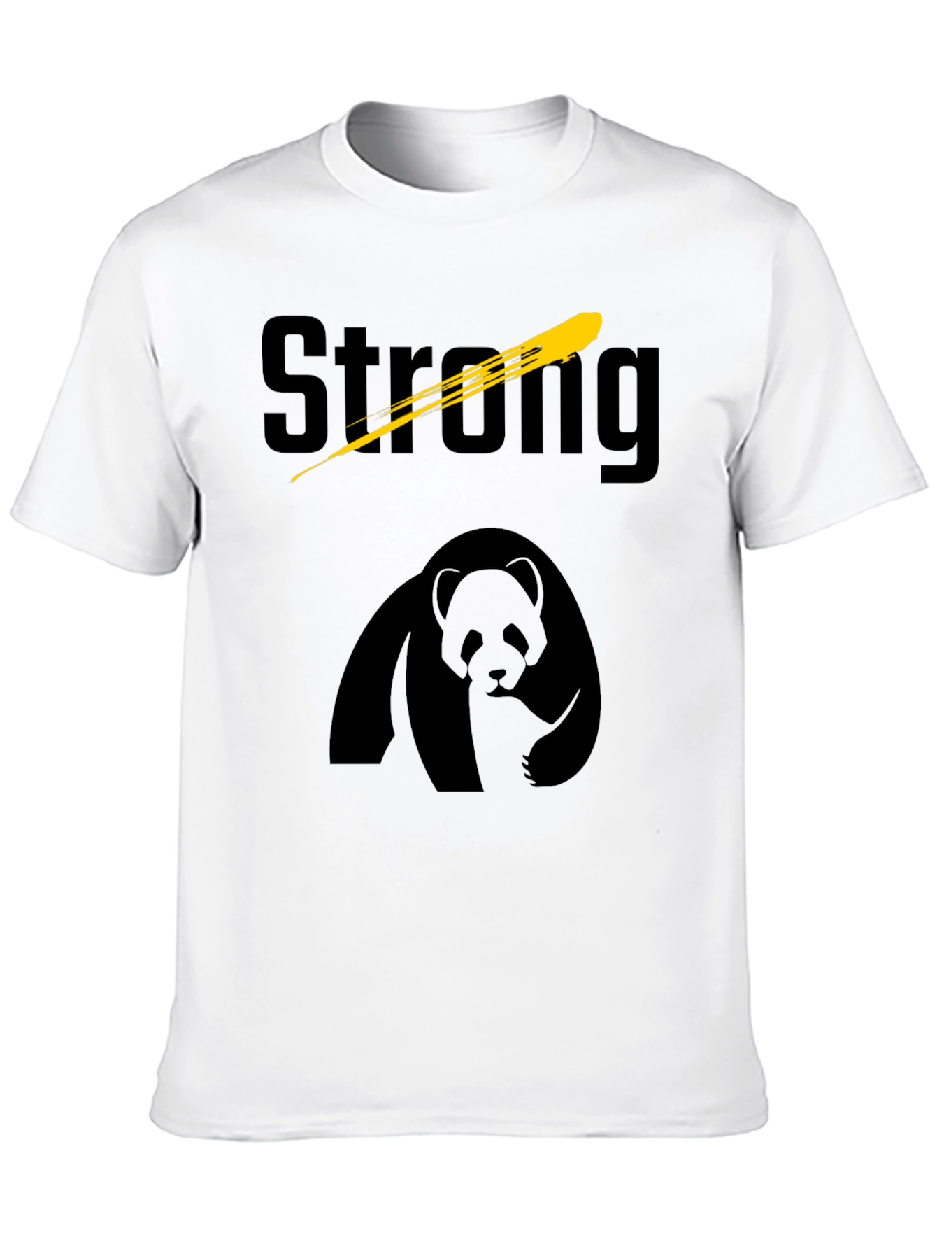 Strong Panda Graphic T-Shirt - Black