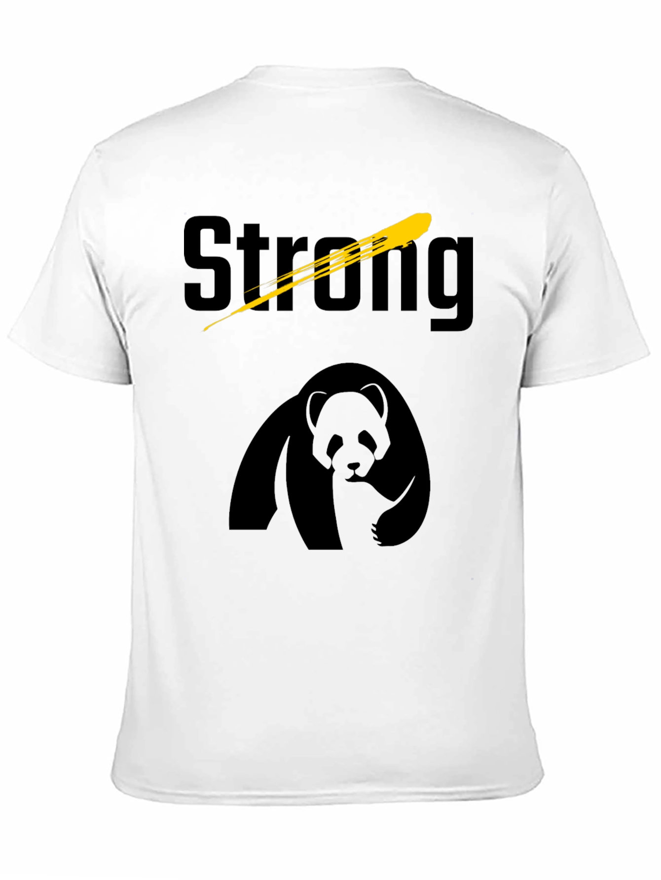 Strong Panda Graphic T-Shirt - Black