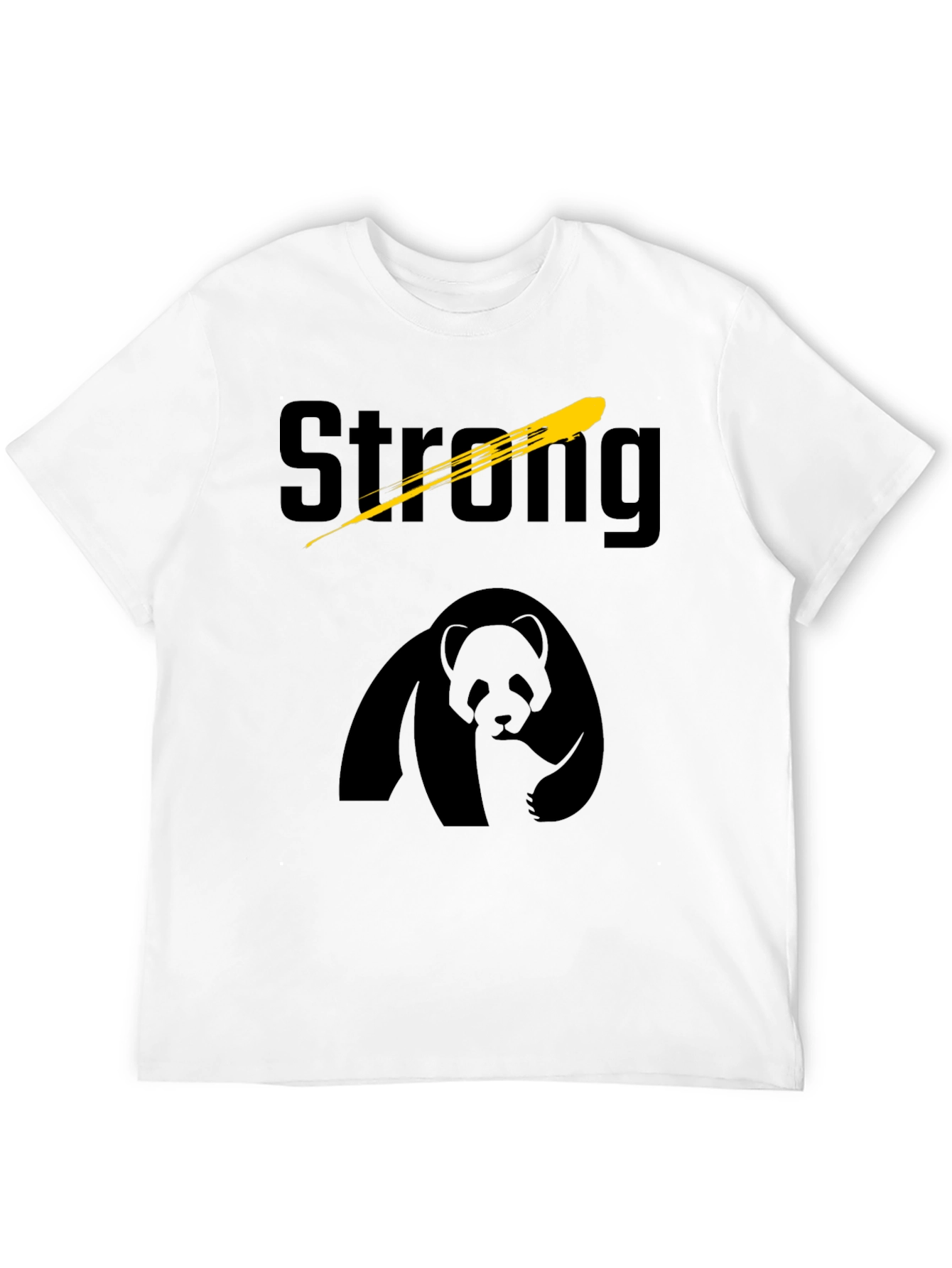 Strong Panda Graphic T-Shirt - Black