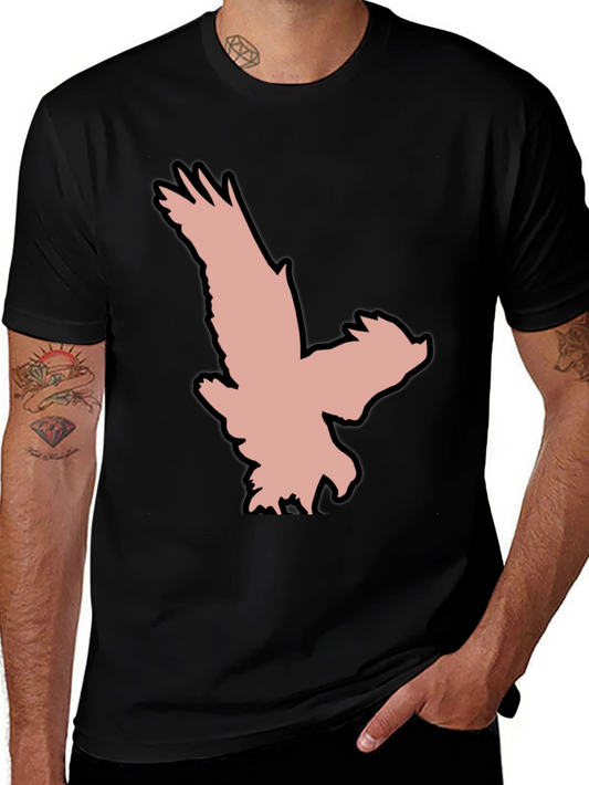Black T-Shirt with Eagle Graphic