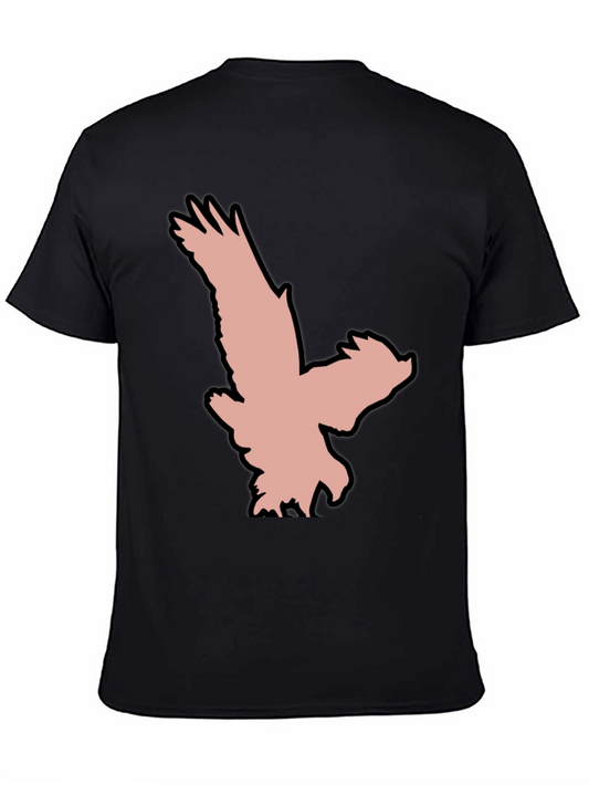 Black T-Shirt with Eagle Graphic