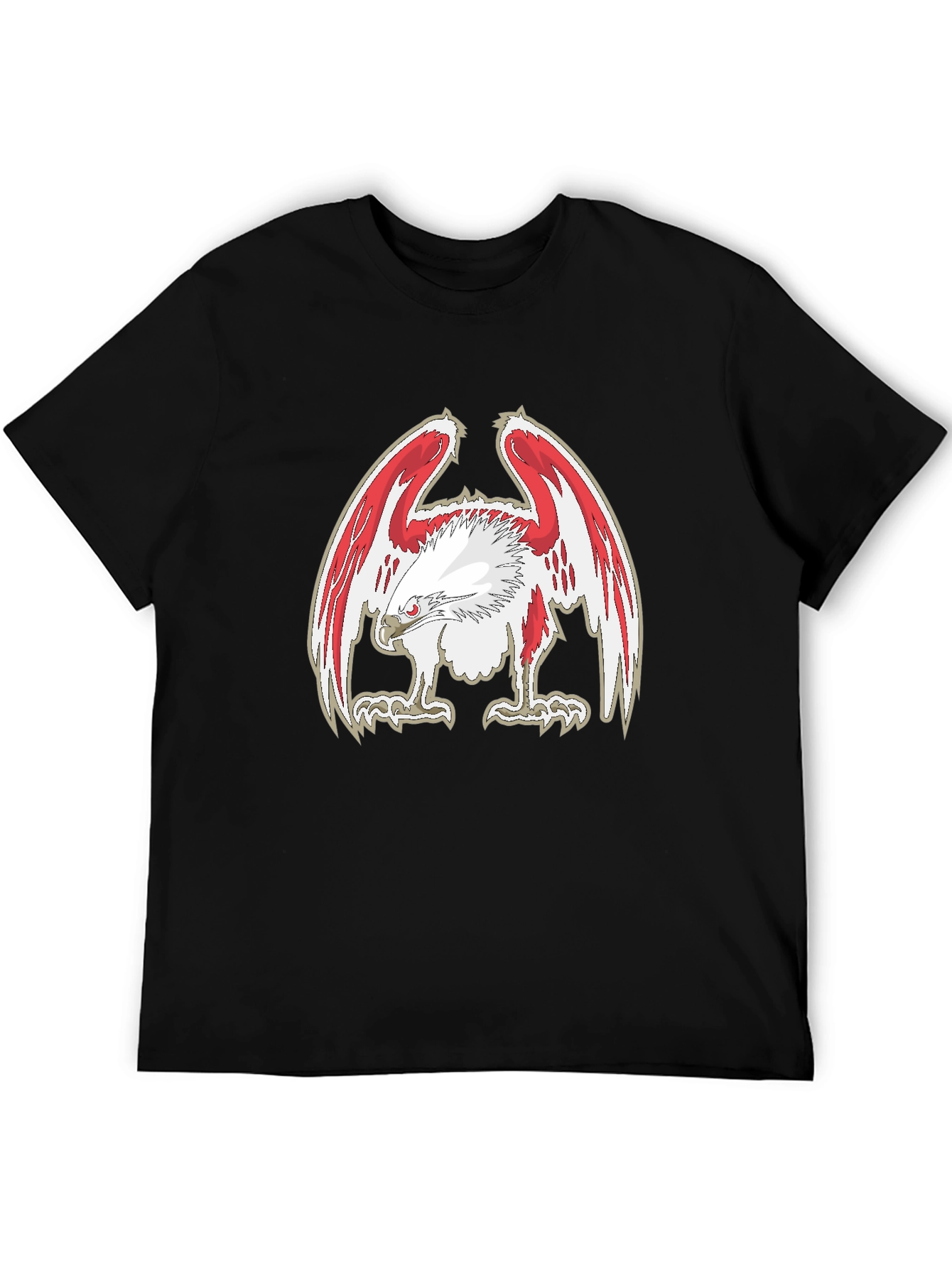 Eagle Graphic Print Black Tee