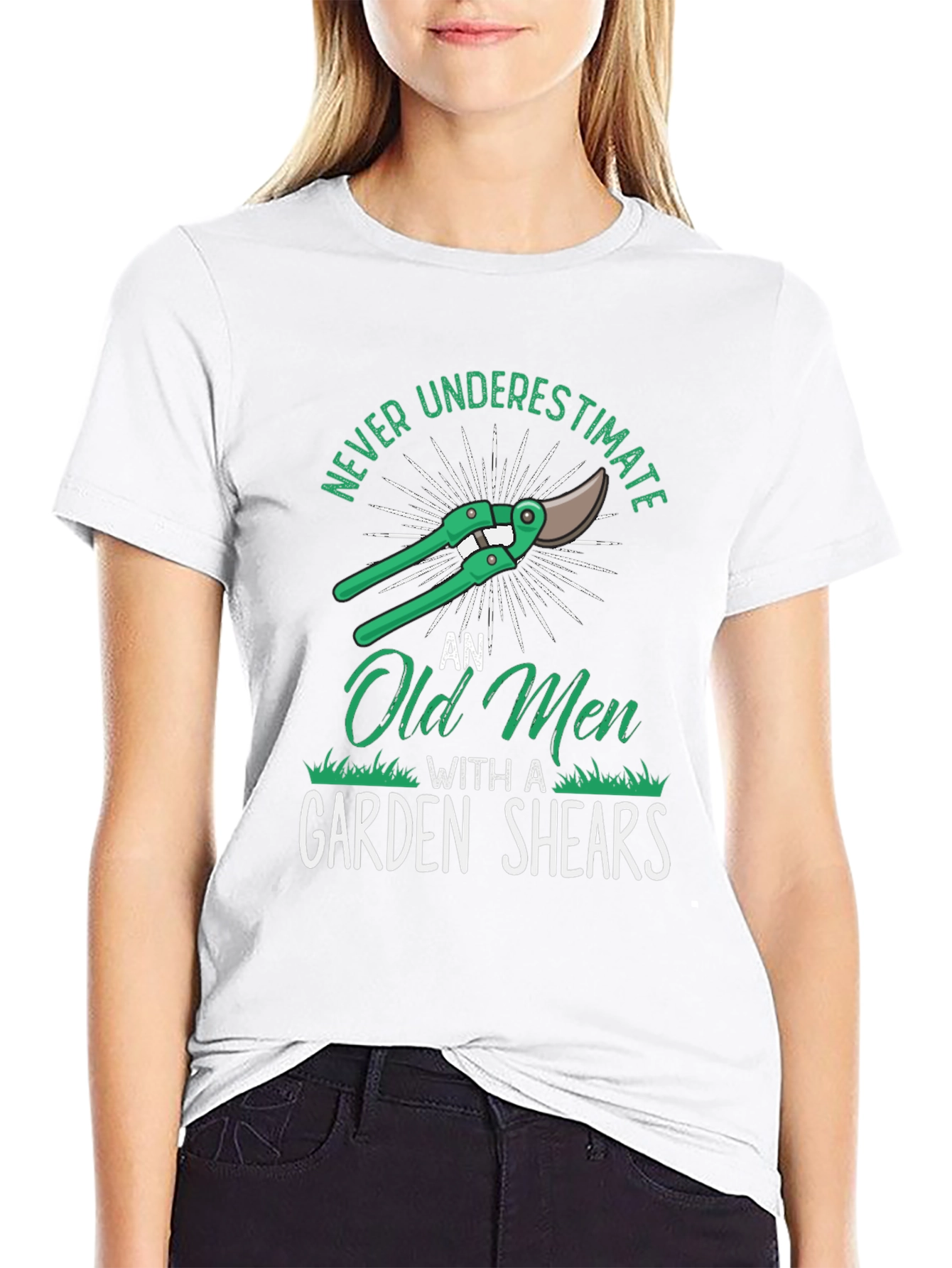 Never Underestimate Old Men Garden Shears T-Shirt