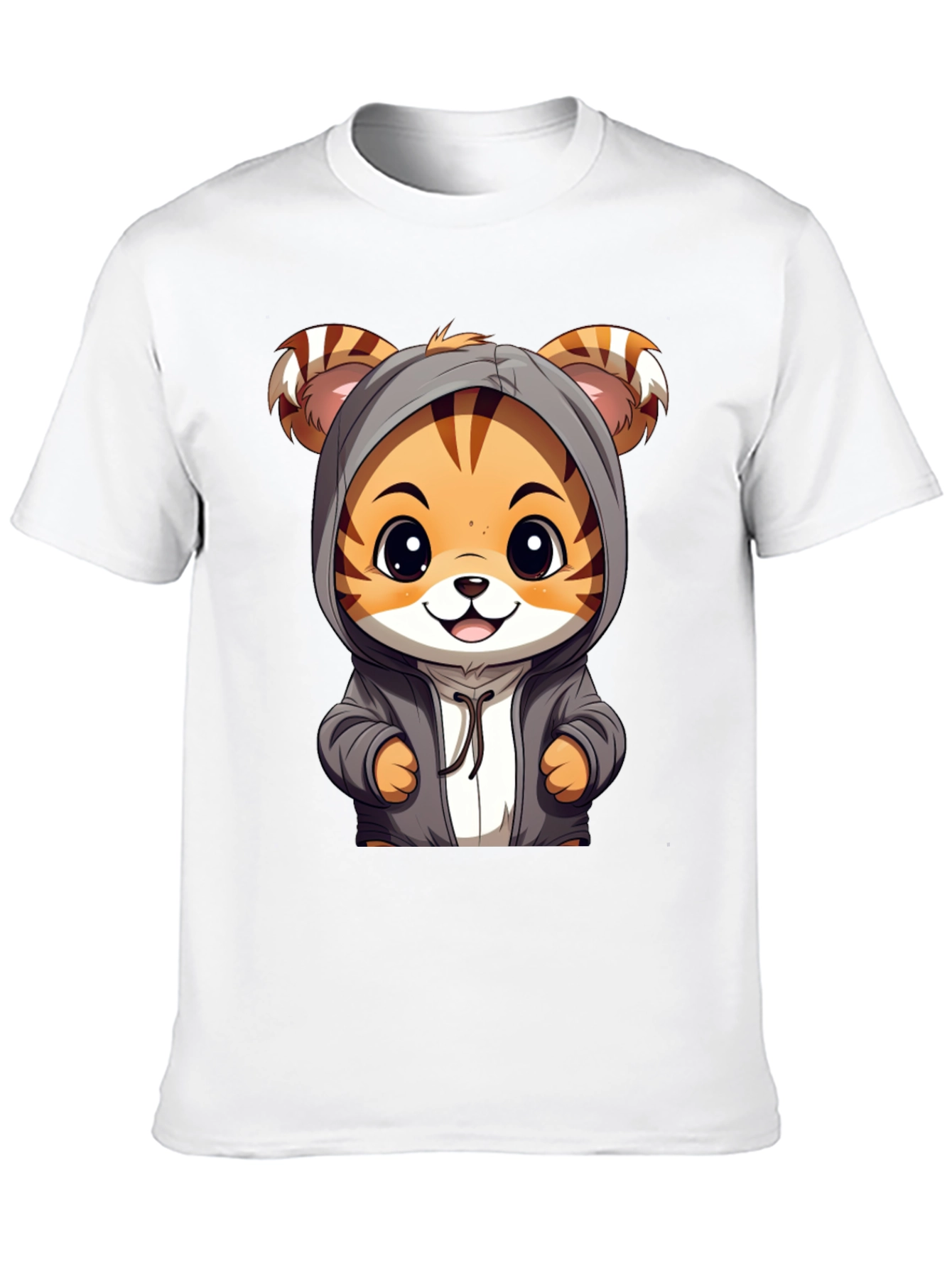 Cute Tiger Hoodie Graphic T-Shirt