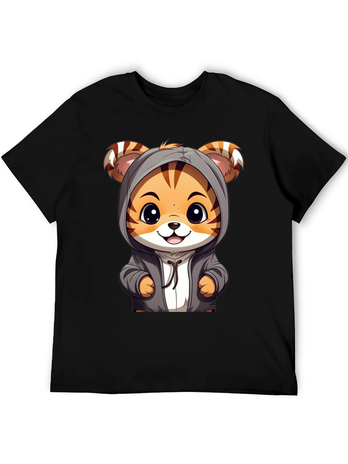 Cute Tiger Hoodie Graphic T-Shirt