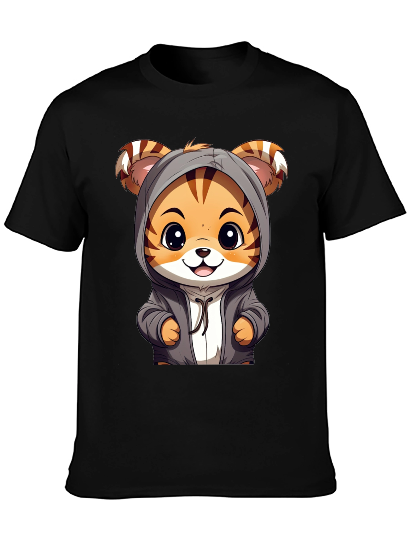 Cute Tiger Hoodie Graphic T-Shirt