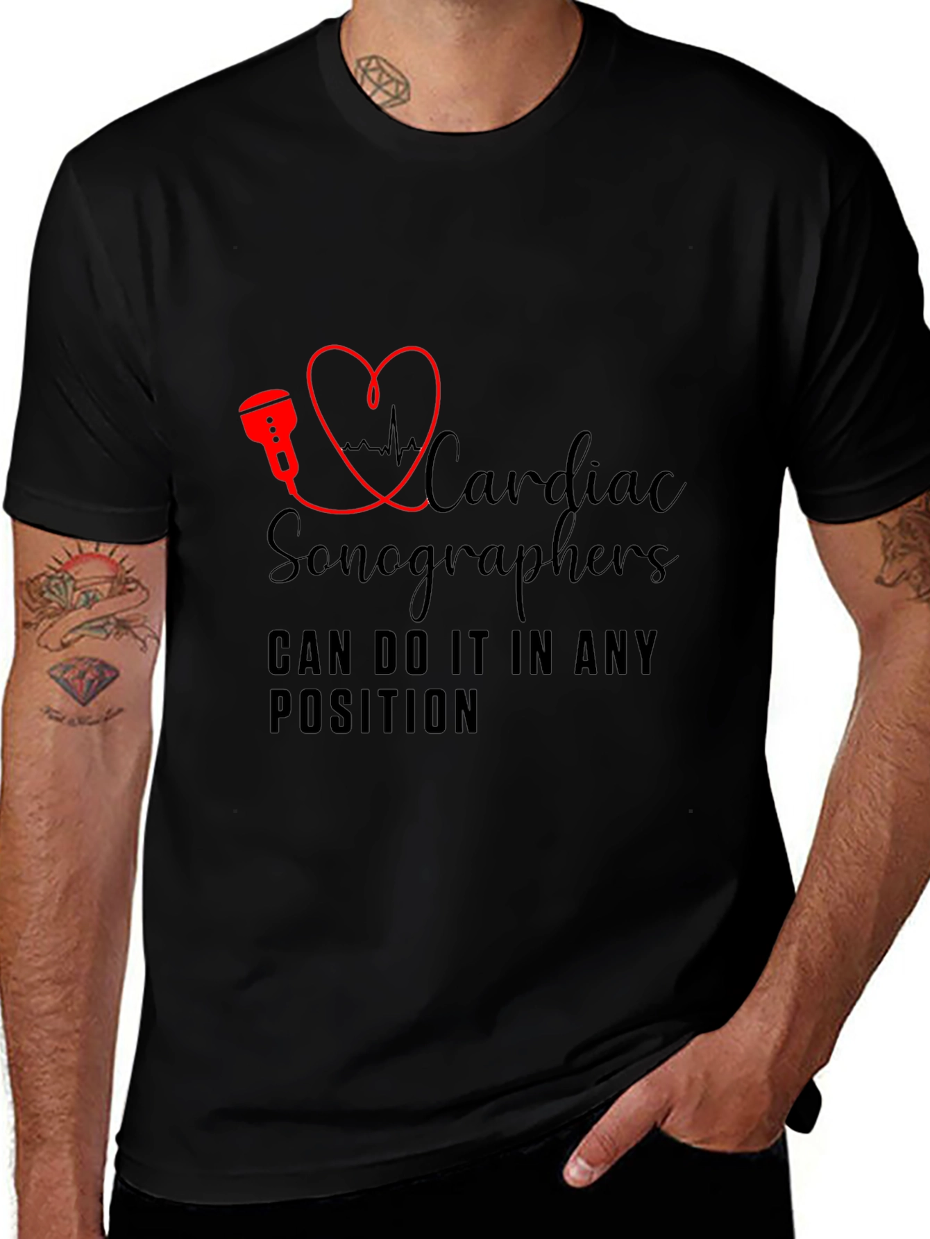 Cardiac Sonographer T-Shirt - Any Position