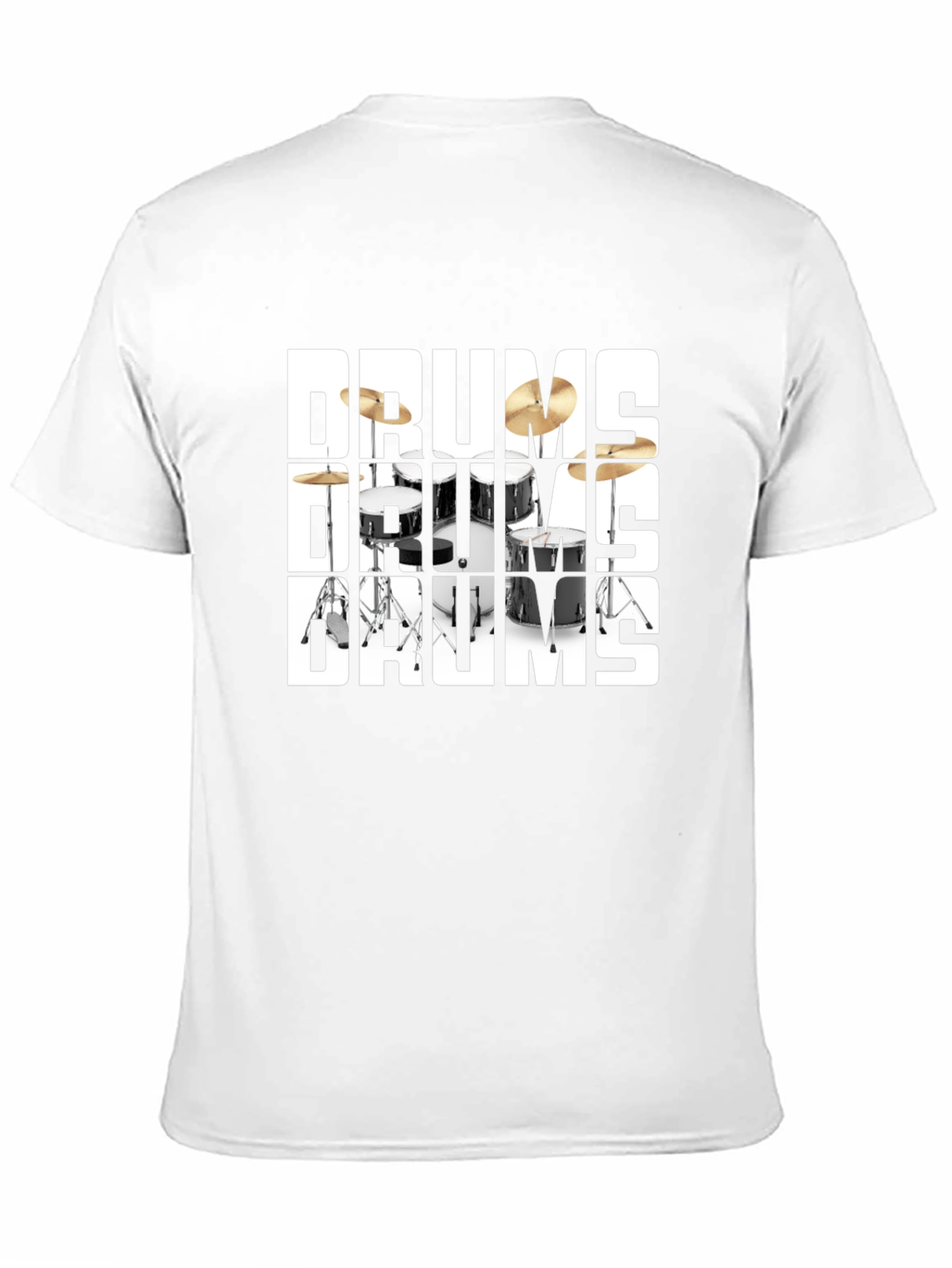 Drums Graphic T-Shirt - Black Cotton Tee