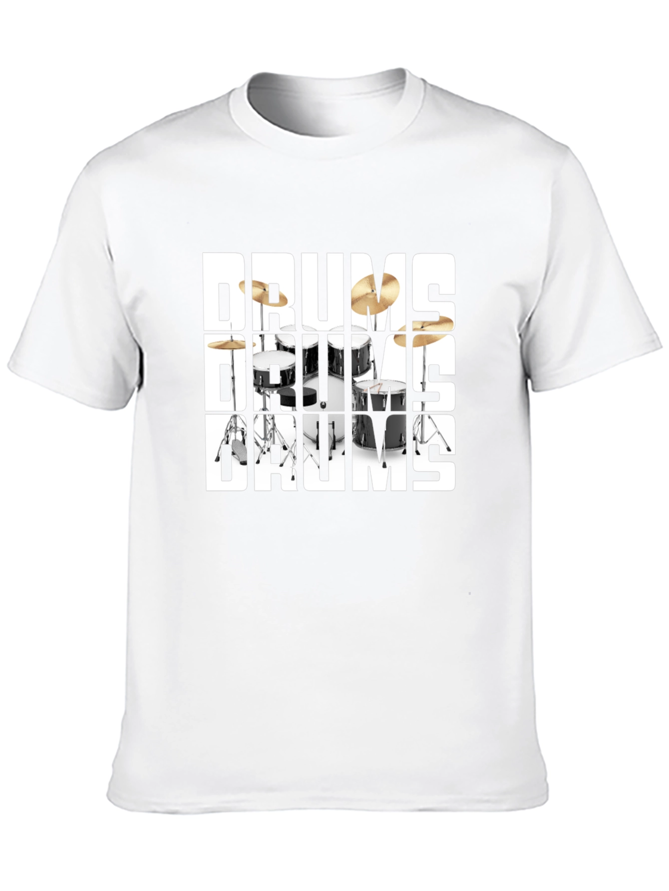Drums Graphic T-Shirt - Black Cotton Tee