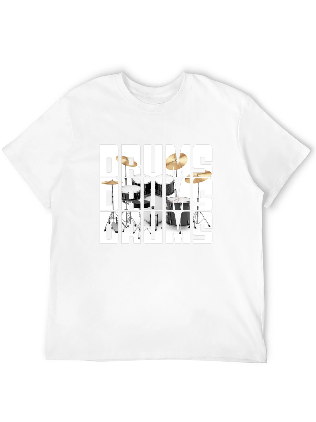 Drums Graphic T-Shirt - Black Cotton Tee